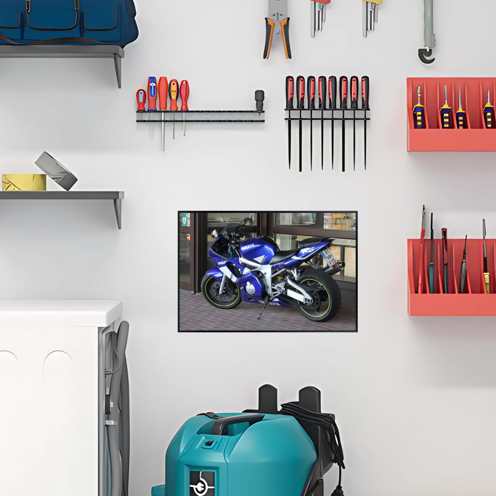 Yamaha R6 K265 Poster - Sport Motorcycle Wall Art Decor  for  Garage, Living Room or Man Cave