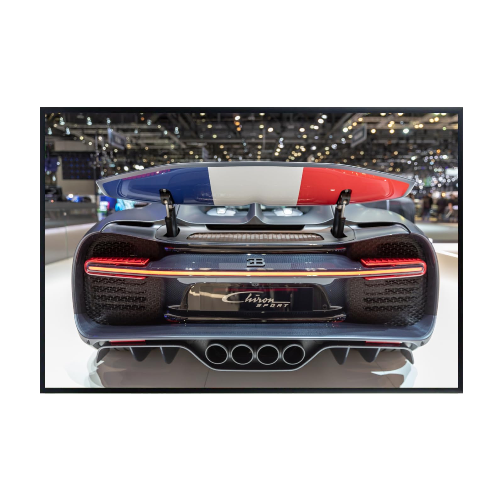 Blessed Posters Bugatti Chiron Wall Art – Modern Supercar Poster for Bedroom, Office, or Garage – Luxury Hypercar Print – Automotive Decor Gift for Car Enthusiasts