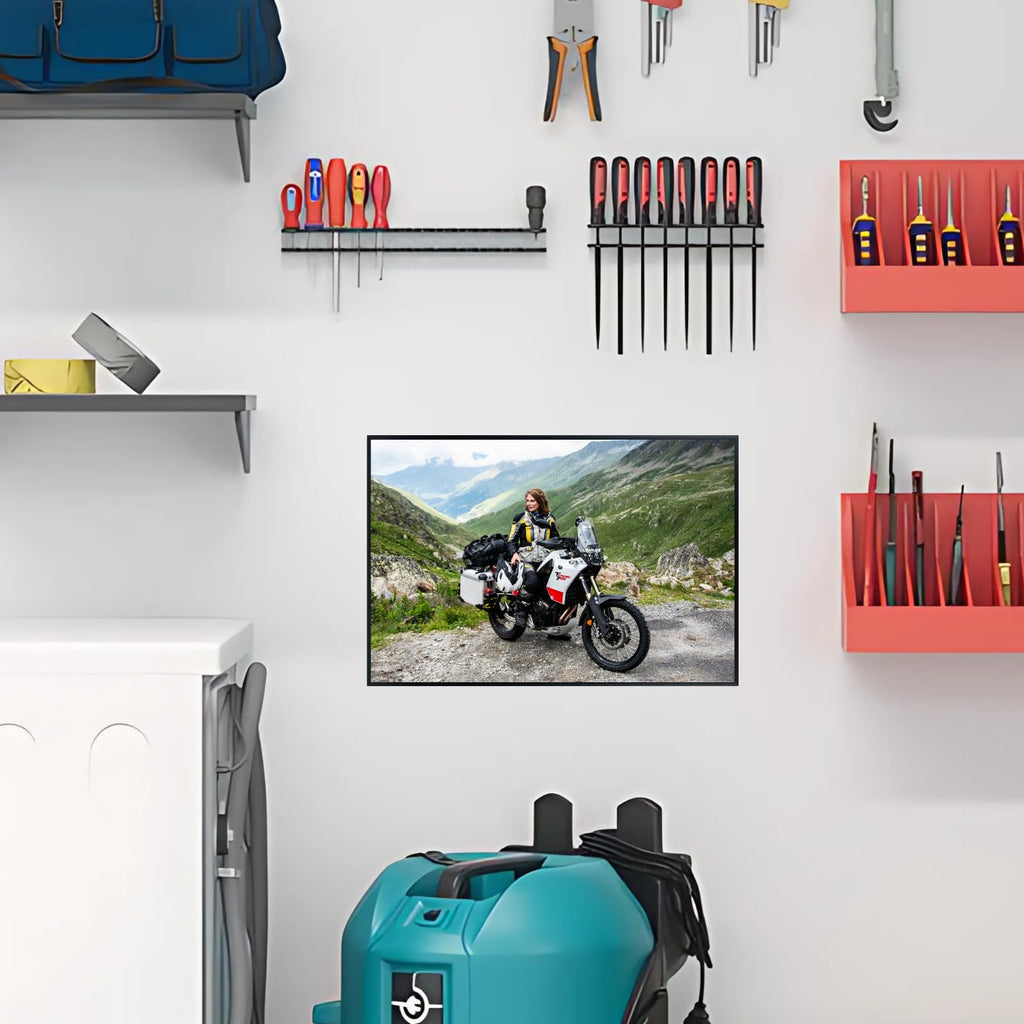 Yamaha Ténéré 700 Adventure Motorcycle Poster - Dual Sport Bike Wall Art Print for Garage, Office, or Man Cave
