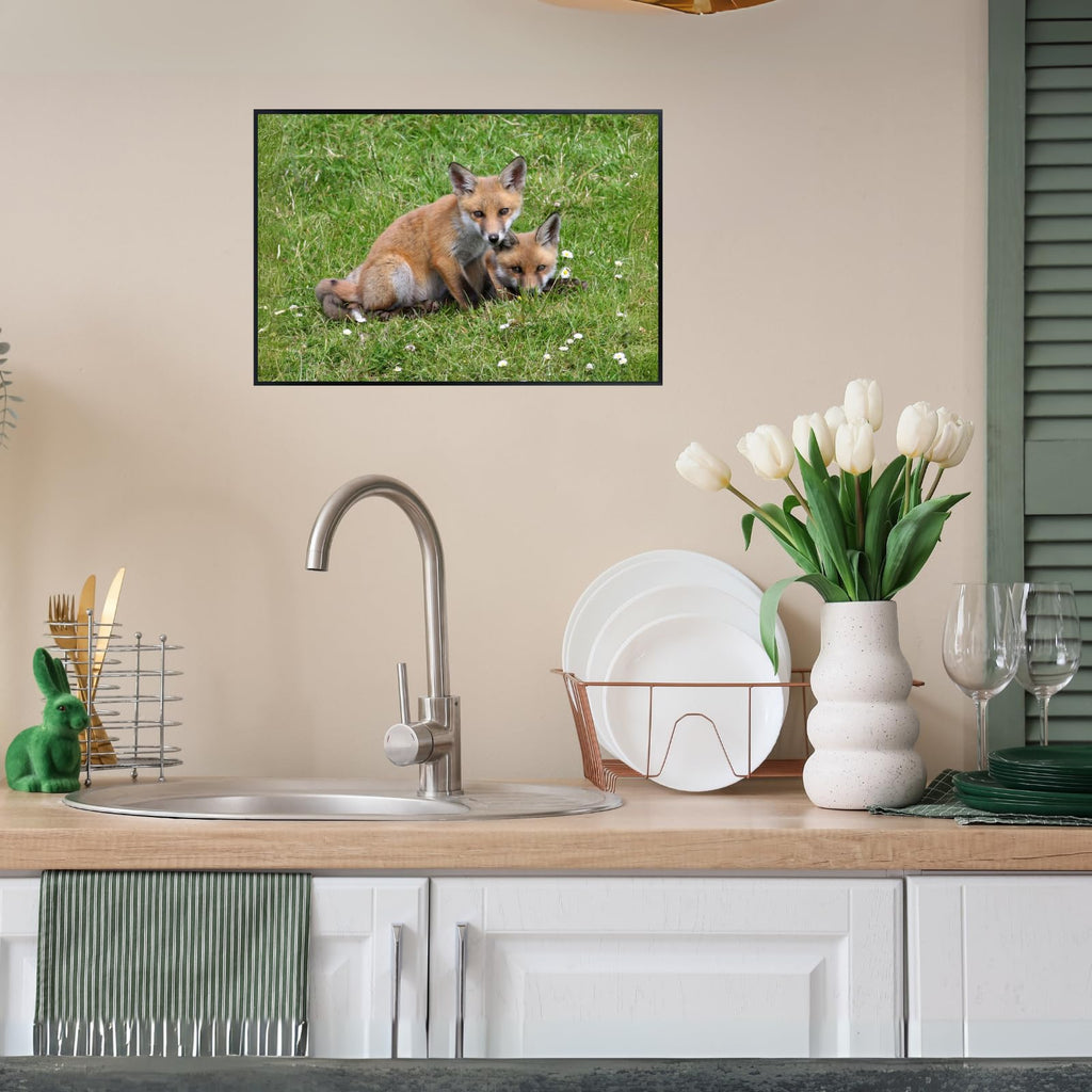 Wild Red Fox Wall Art – Nature Wildlife Poster Print for Bedroom, Living Room, Office, or Study Décor