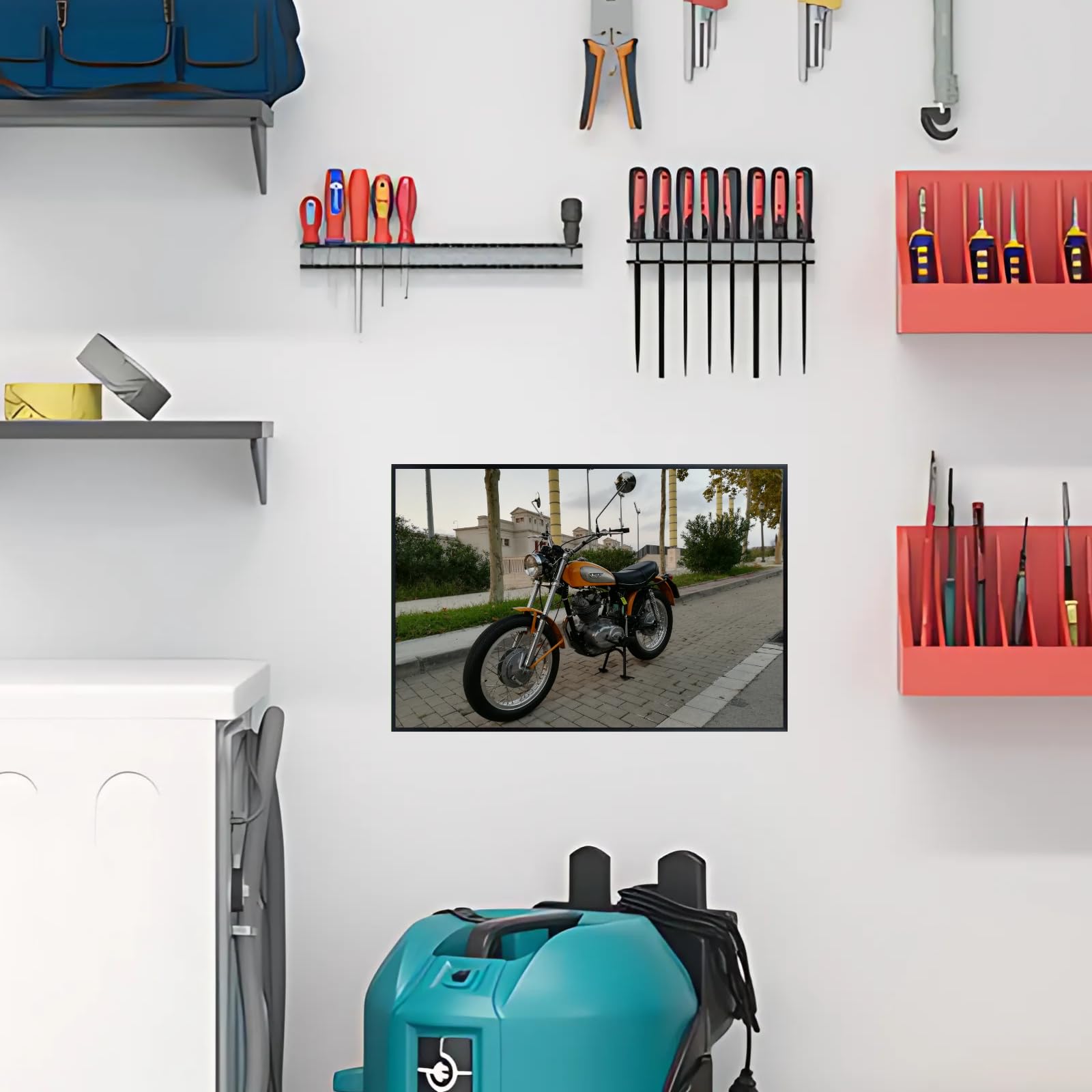 Ducati Scrambler Motorcycle Poster - Classic Bike Decor for Garage, Office, Living Room or Man Cave