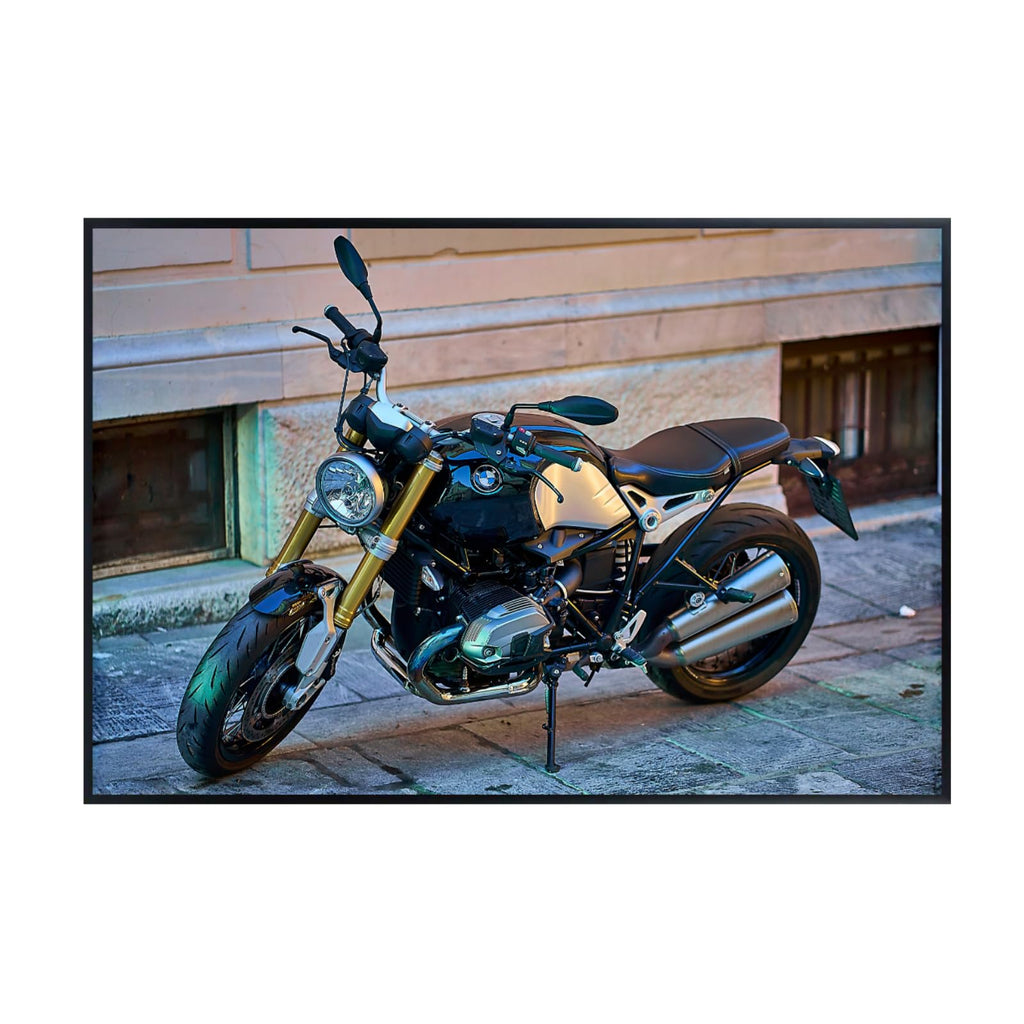 BMW R nineT Motorbike Poster - Motorcycle Wall Art Deocr for Garage, Living Room or Man Cave