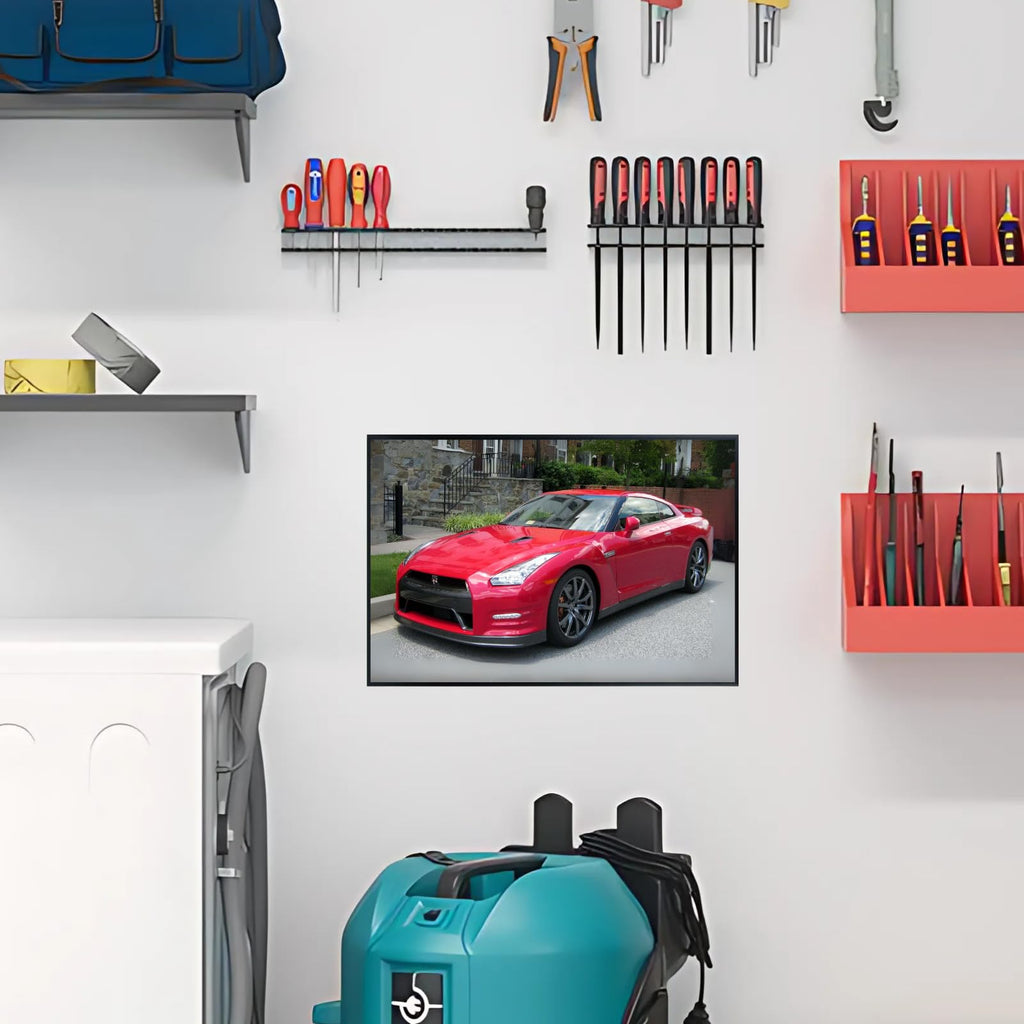Blessed Posters Nissan GT-R Wall Art – JDM Sports Car Poster for Bedroom, Office, or Living Room – Classic Japanese Performance Car Print – Racing Automotive Decor Gift
