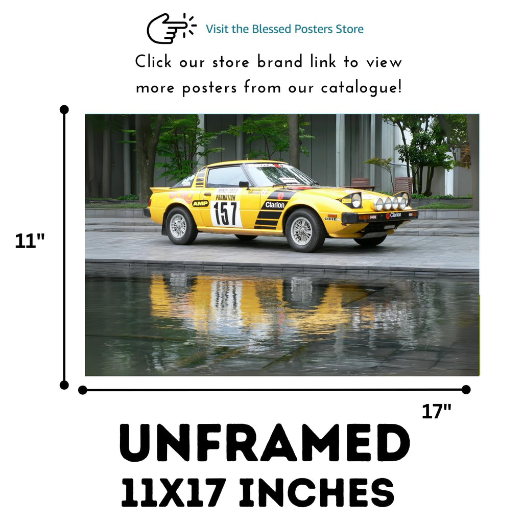 Blessed Posters RX-7 FD Poster – Classic JDM Coupe Wall Art for Garage Lounge or Workspace – Collector-Grade Rotary Engine Decor