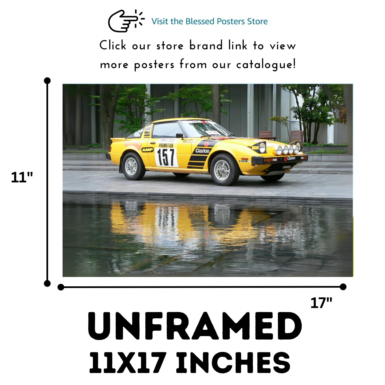 Blessed Posters RX-7 FD Poster – Classic JDM Coupe Wall Art for Garage Lounge or Workspace – Collector-Grade Rotary Engine Decor
