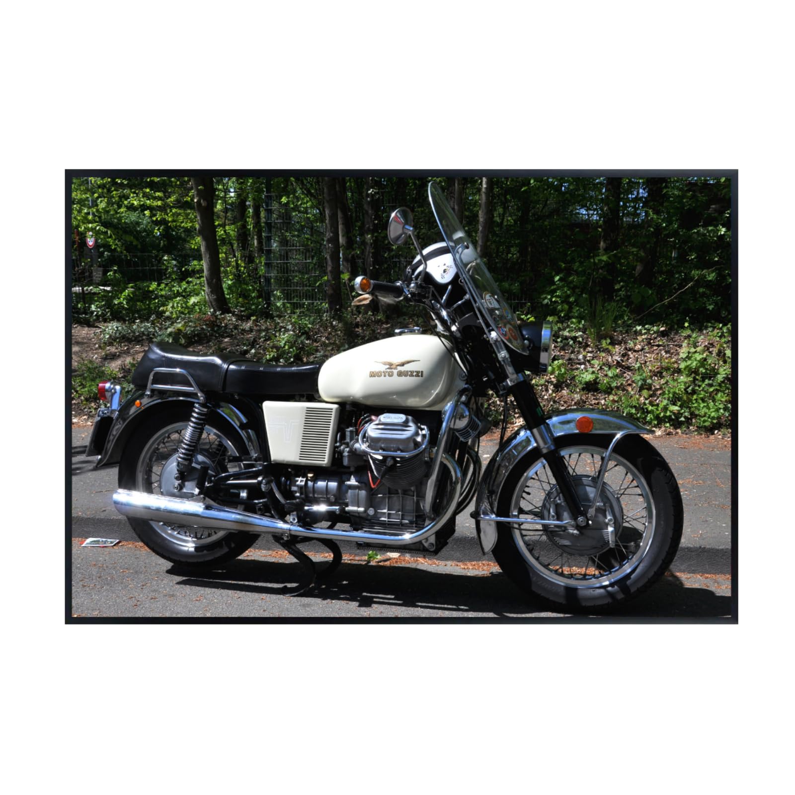 Moto Guzzi Poster - Vintage Motorcycle Wall Decor for Garage, Office or Man Cave