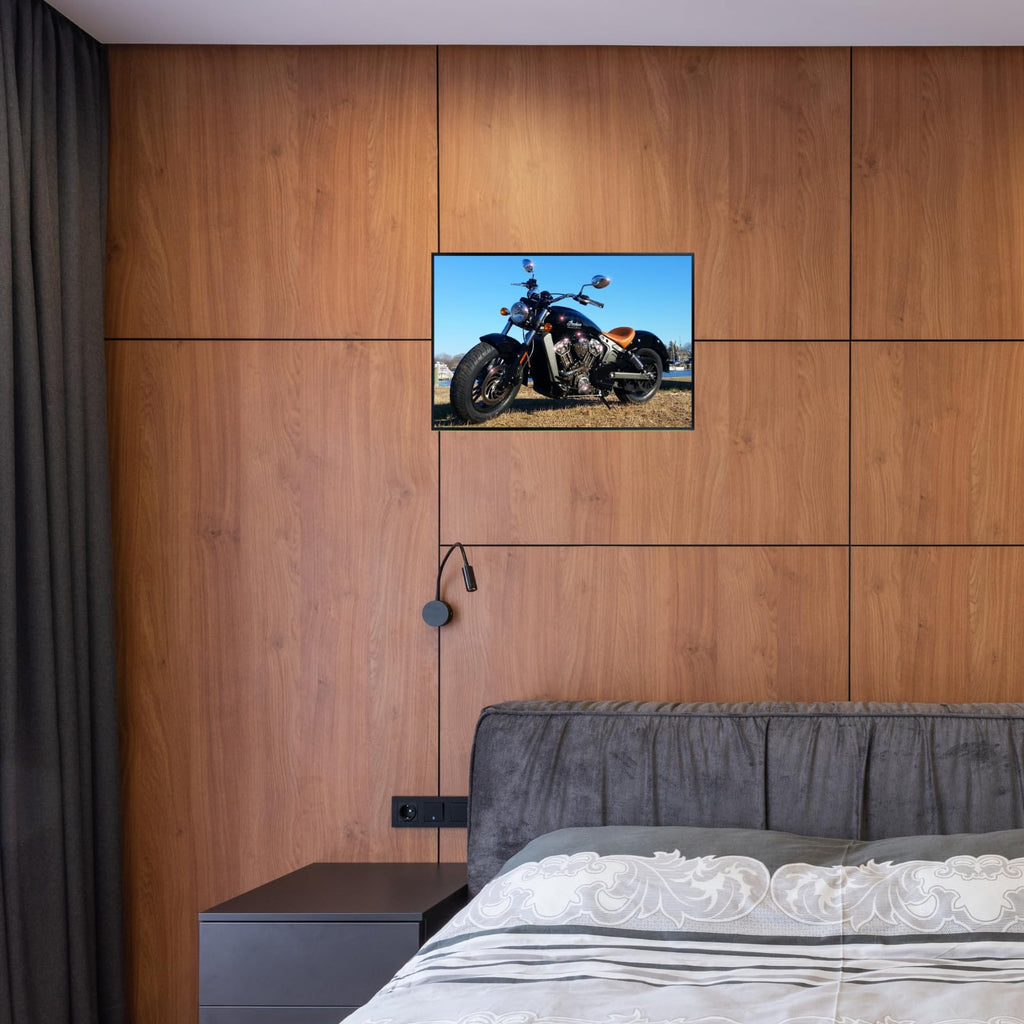 Indian Scout Motorcycle Poster Wall Art Decor for Garage, Office or Man Cave