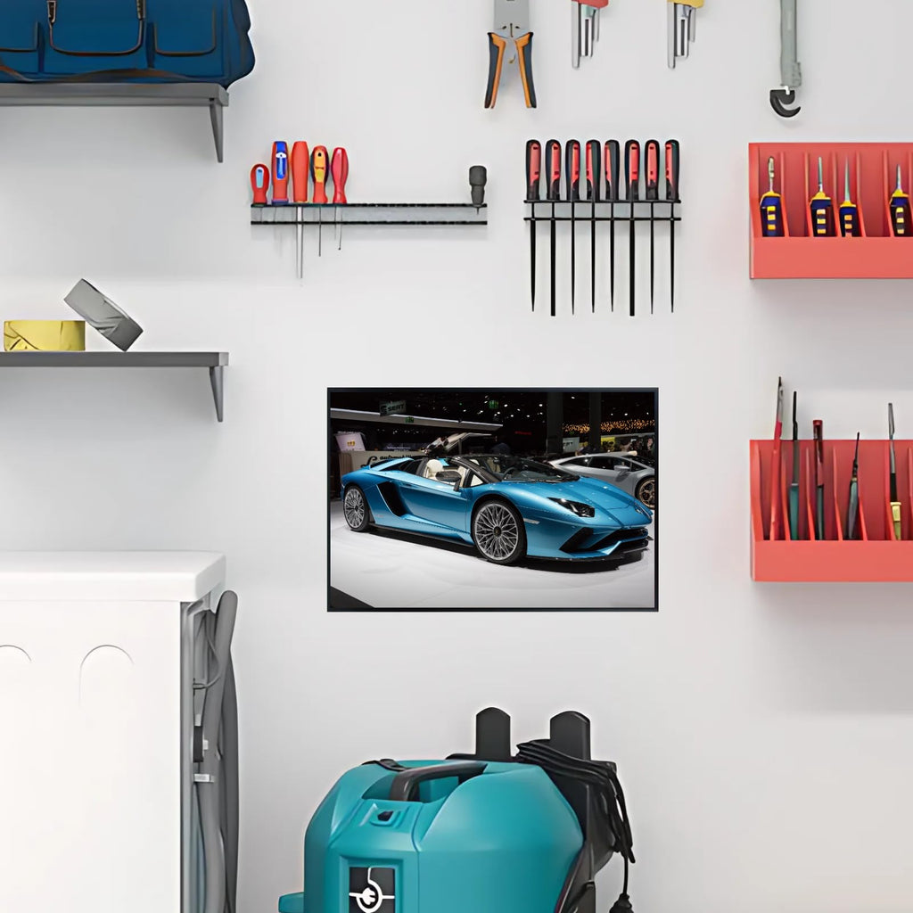 Blessed Posters Lamborghini Aventador Poster – Luxury Supercar Wall Art Print for Garage Office Bedroom Living Room Décor – Automotive Gift