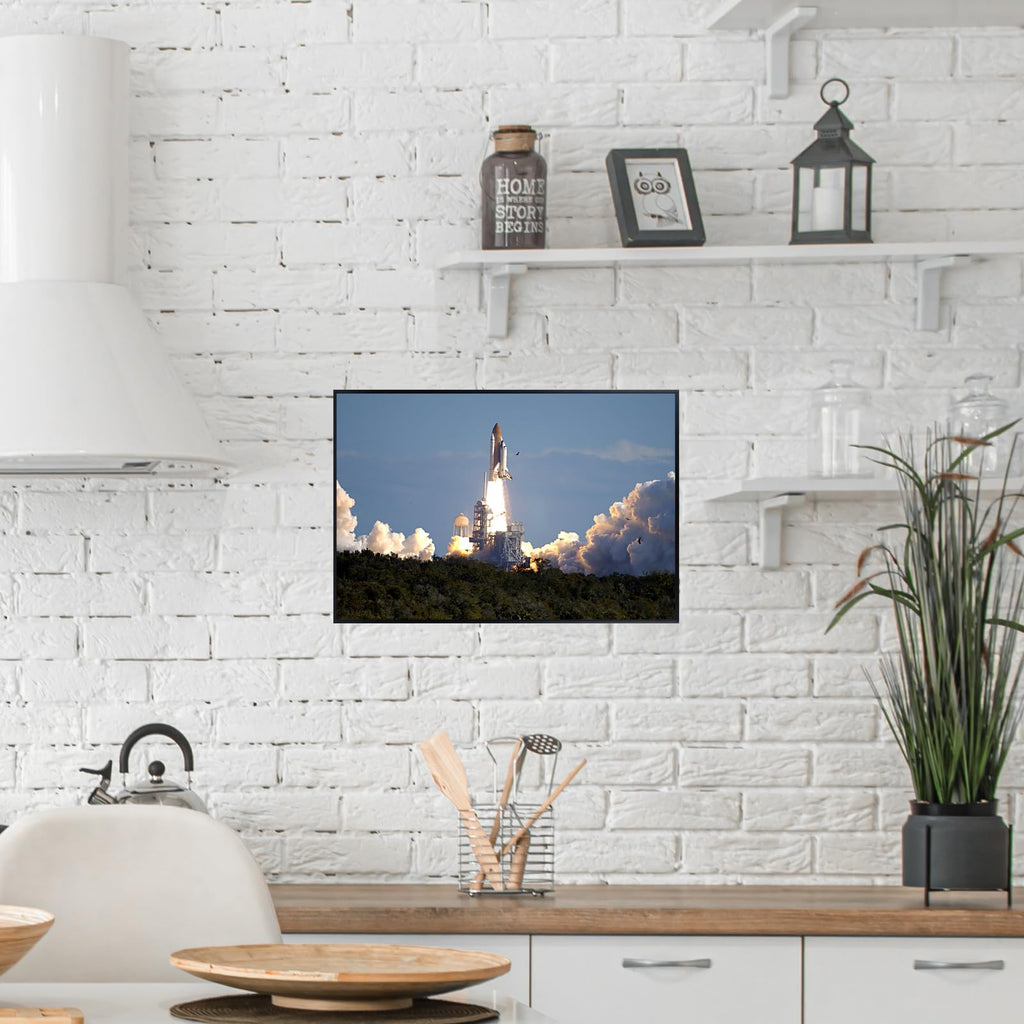 Blessed Posters STS-107 Rocket Launch Wall Art – Space Shuttle Columbia Print – NASA Astronomy Decor for Home Office Bedroom Living Room