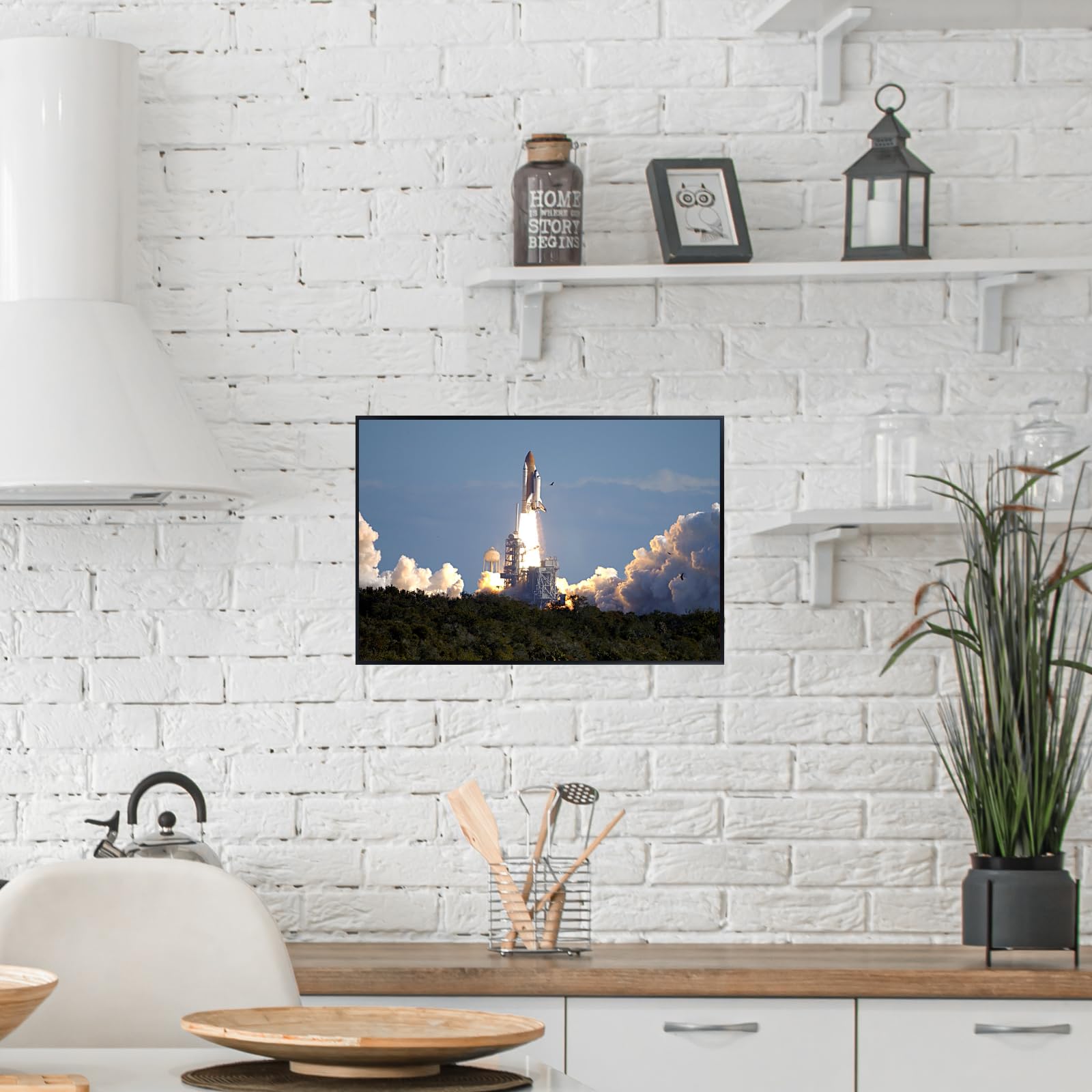 Blessed Posters STS-107 Rocket Launch Wall Art – Space Shuttle Columbia Print – NASA Astronomy Decor for Home Office Bedroom Living Room