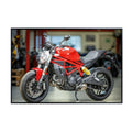 Ducati Monster Motorcycle Poster - Street Bike Wall Art Print for Garage, Office, or Man Cave