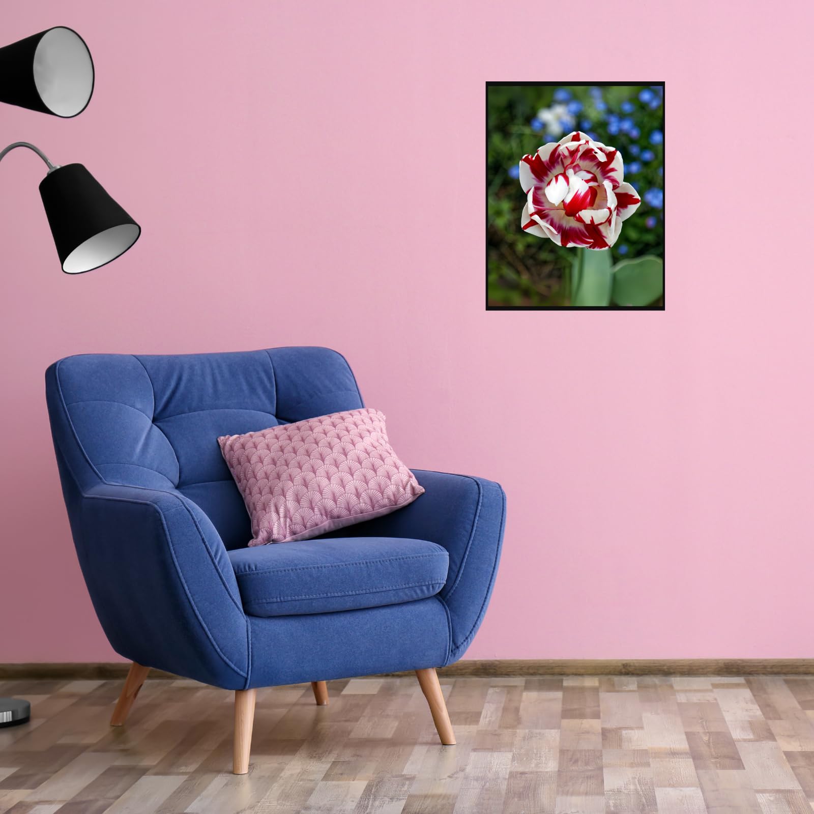 Tulipa ‘Carnaval de Nice’ Poster – Vintage Botanical Flower Print Wall Art for Home Decor, Nature Artwork for Living Room, Bedroom, Office