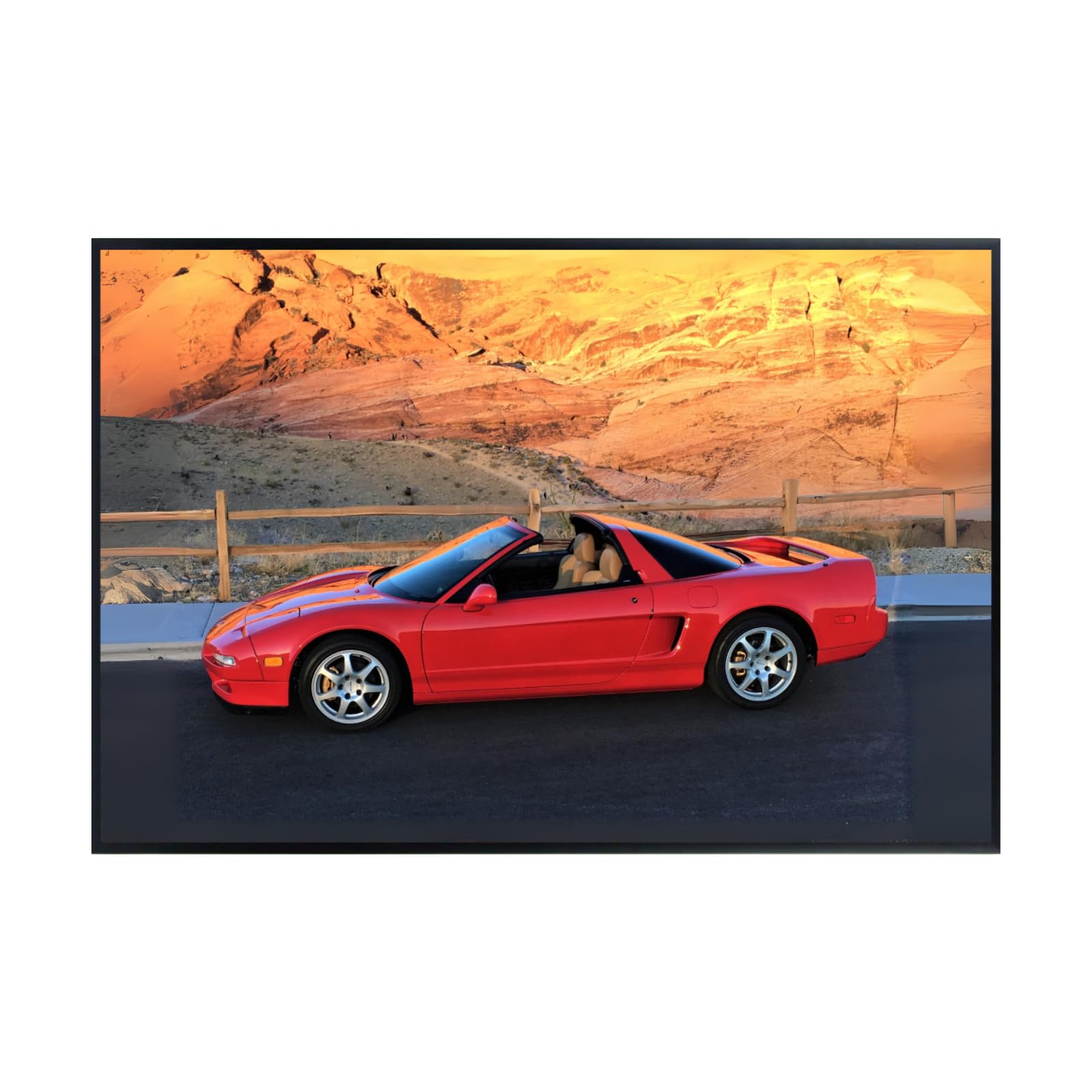 Blessed Posters NSX NA1 Poster – Classic JDM Supercar Wall Art for Garage Bedroom Office Living Room Auto Decor