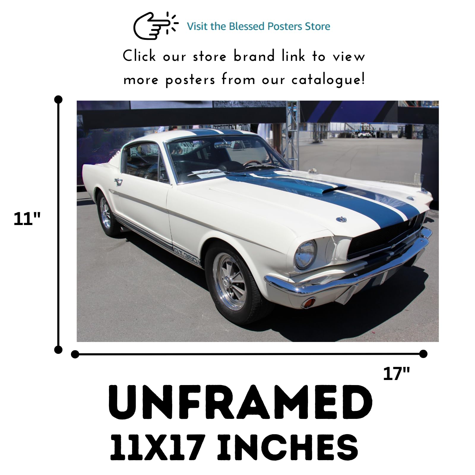 Blessed Posters 1969 Dodge Charger RT Poster – Classic American Muscle Car Wall Art Print for Garage Bedroom Office Living Room Retro Automotive Decor