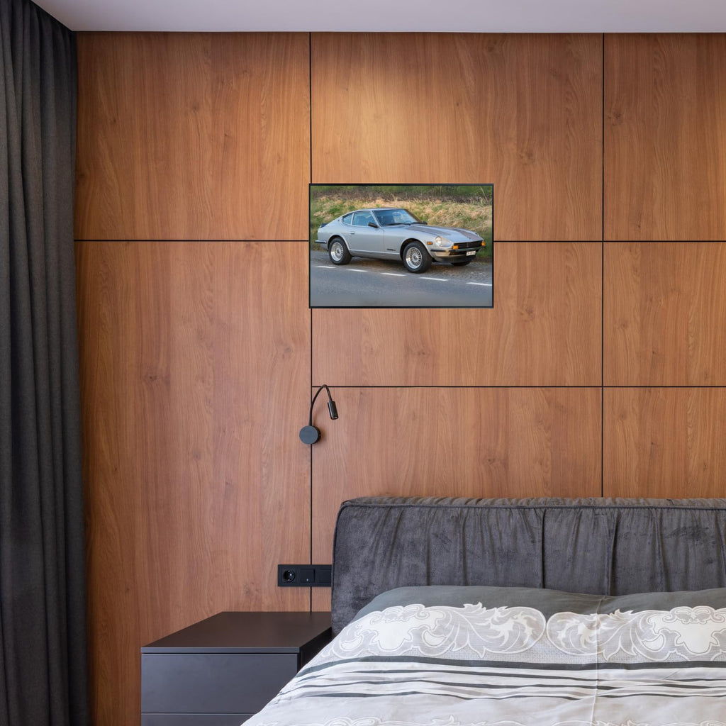 Blessed Posters Datsun 240Z Wall Poster – Retro Japanese Performance Car Print for Office Bedroom Den – Stylish Auto Enthusiast Decor