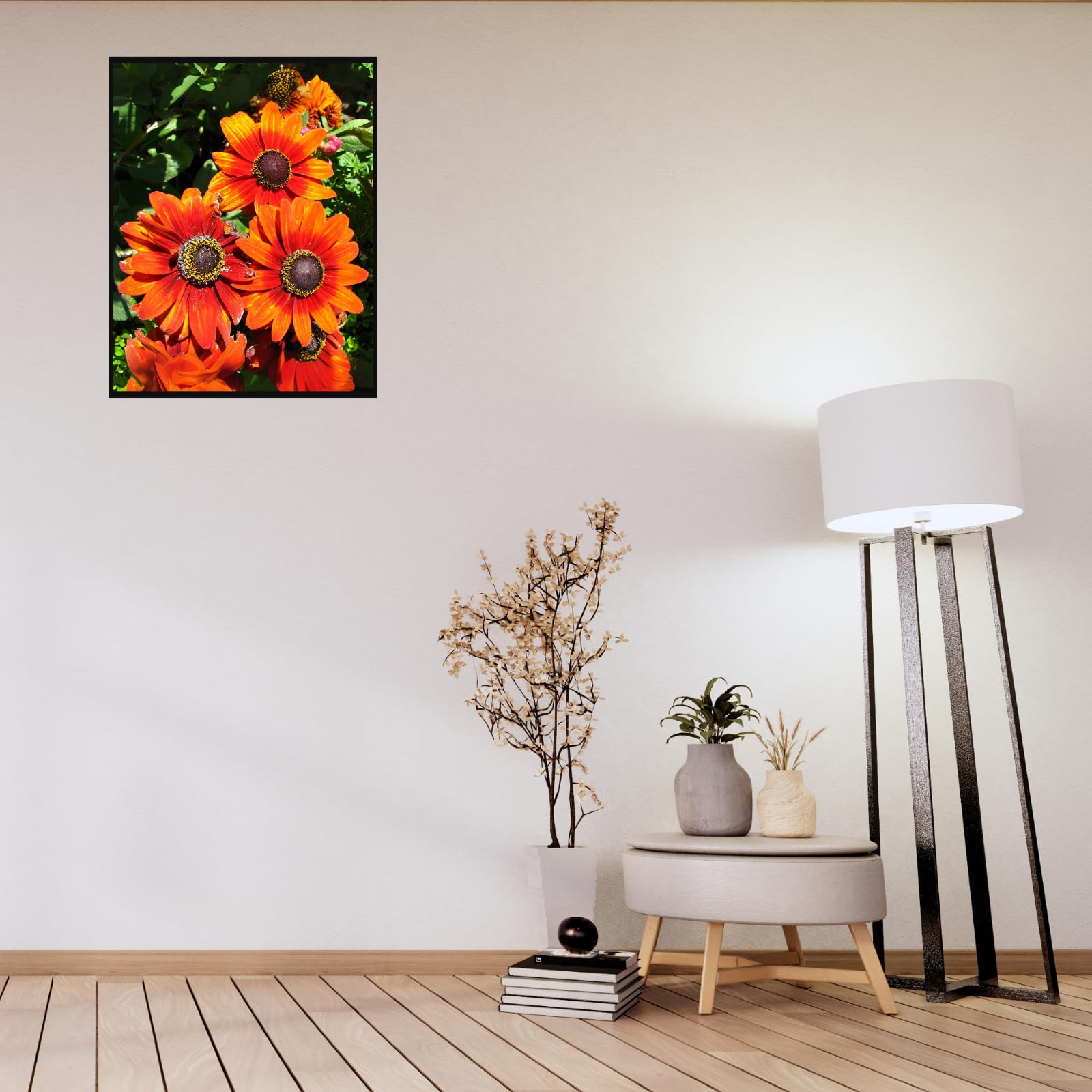 Rudbeckia Fulgida Wildflower Wall Art Poster – Botanical Home Decor Print of Brown Eyed Susan Flower