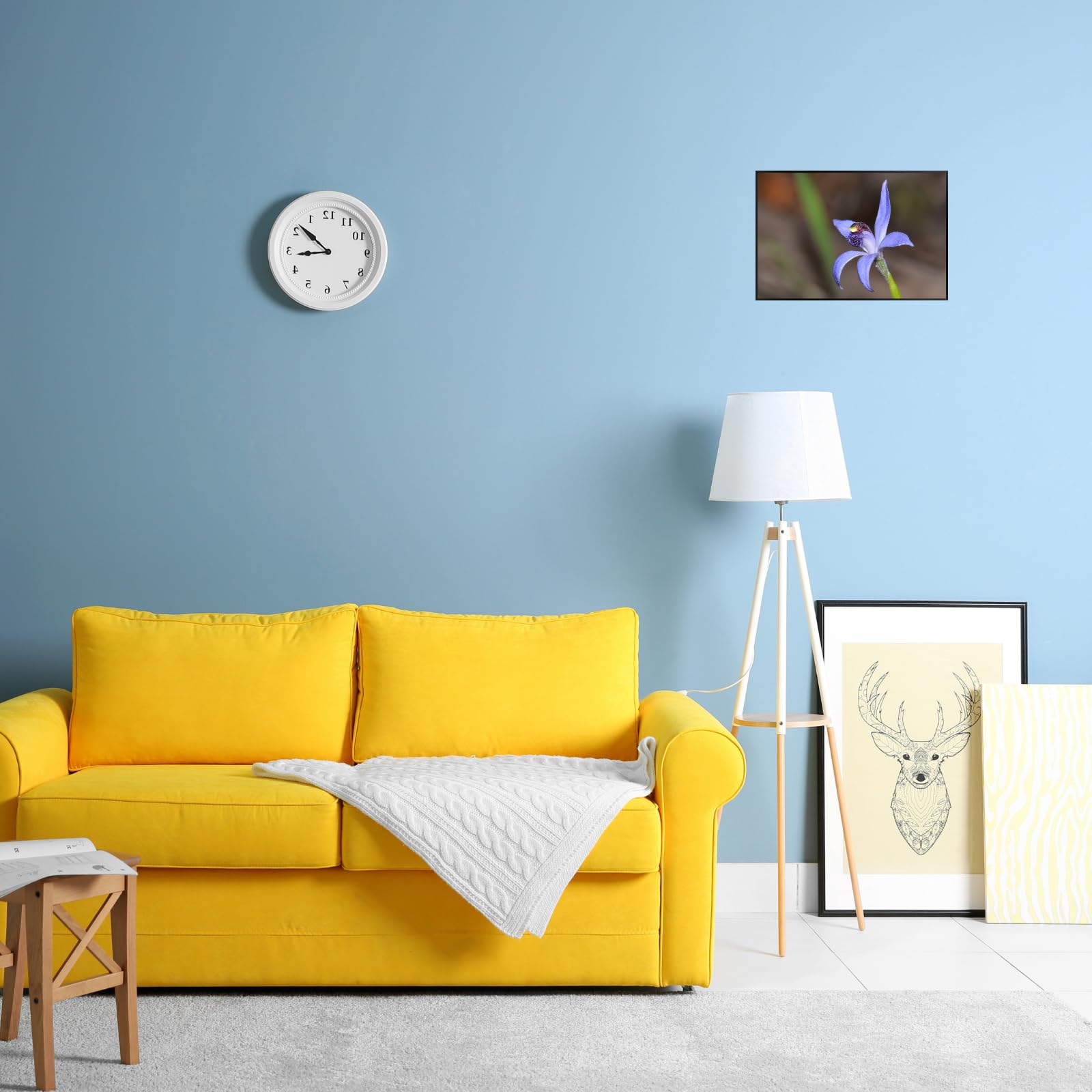 Blue Fairy Orchid Wall Art Poster – Home Décor Botanical Print for Living Room, Bedroom, Office Wall Decor