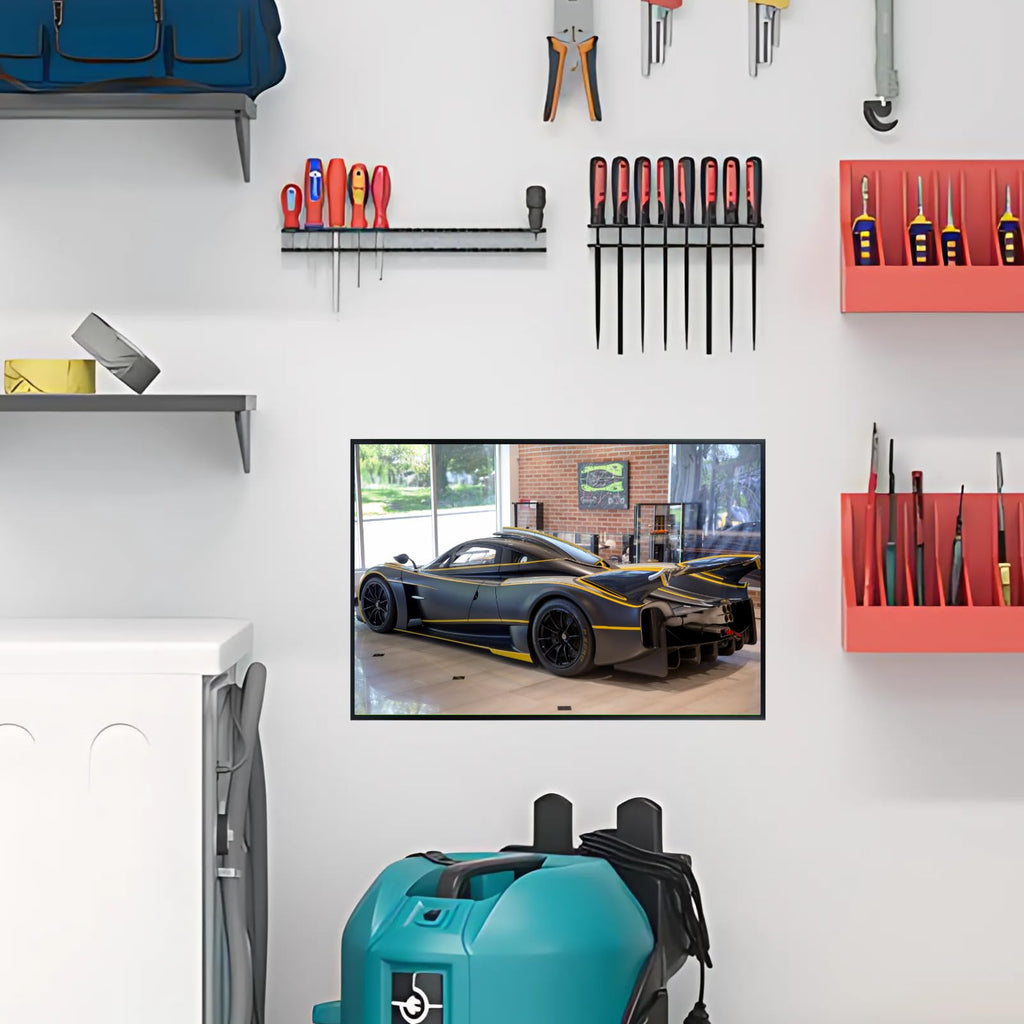 Blessed Posters Pagani Huayra Poster – Exotic Luxury Supercar Wall Art Print for Garage Office Bedroom Living Room Décor – Automotive Gift