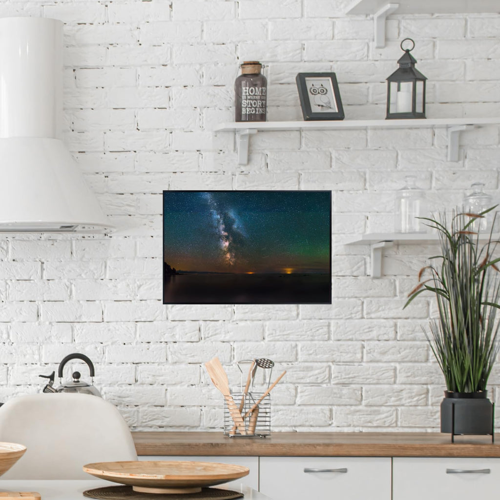 Blessed Posters Milky Way Panorama Poster – Galaxy Night Sky Wall Art for Bedroom Living Room Office or Home Decor – Space Astronomy Photography Print