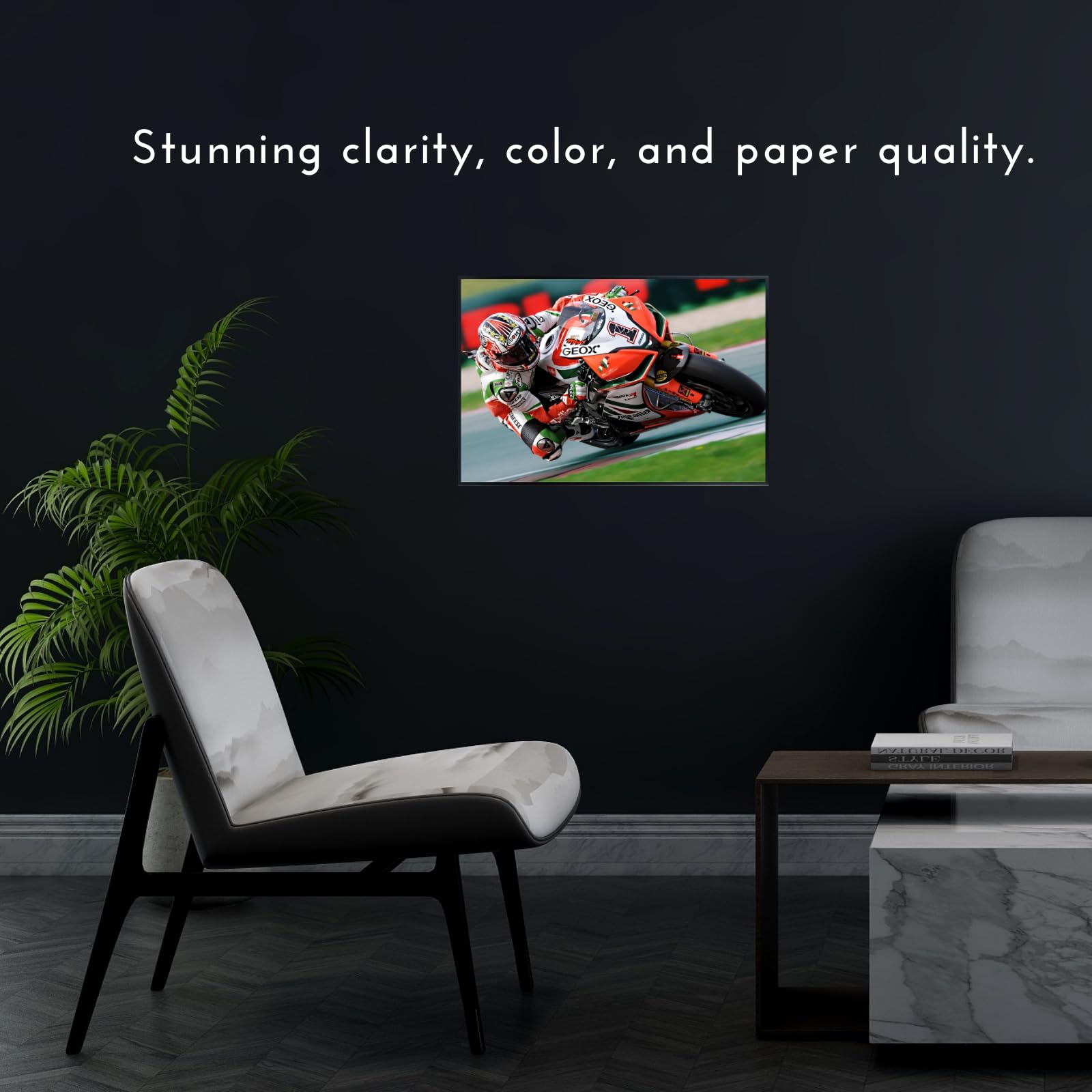 Aprilia RSV Poster -  Motorcycle Wall Art Print for Garage, Office, or Rider Spaces