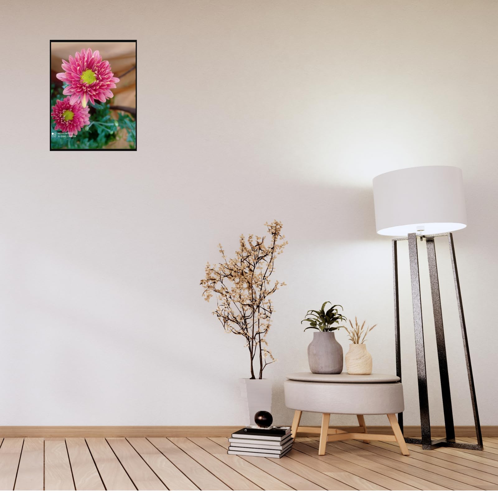 Pink Chrysanthemum Flowers Poster – Botanical Floral Wall Art Print for Living Room, Bedroom, Office, Home Decor – Vintage Nature Artwork
