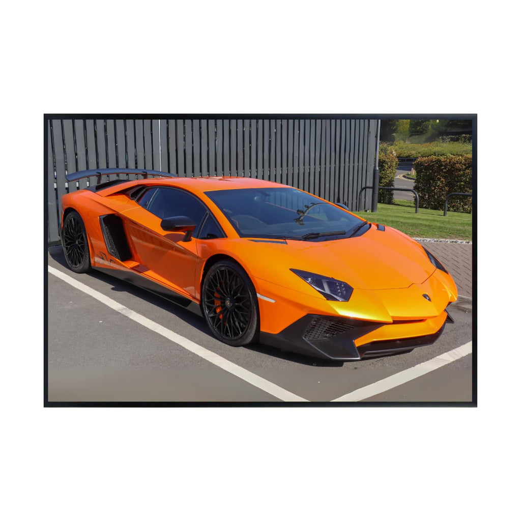 Blessed Posters Lamborghini Aventador Poster – Exotic Luxury Supercar Wall Art Print for Garage Office Bedroom Living Room Décor – Automotive Gift