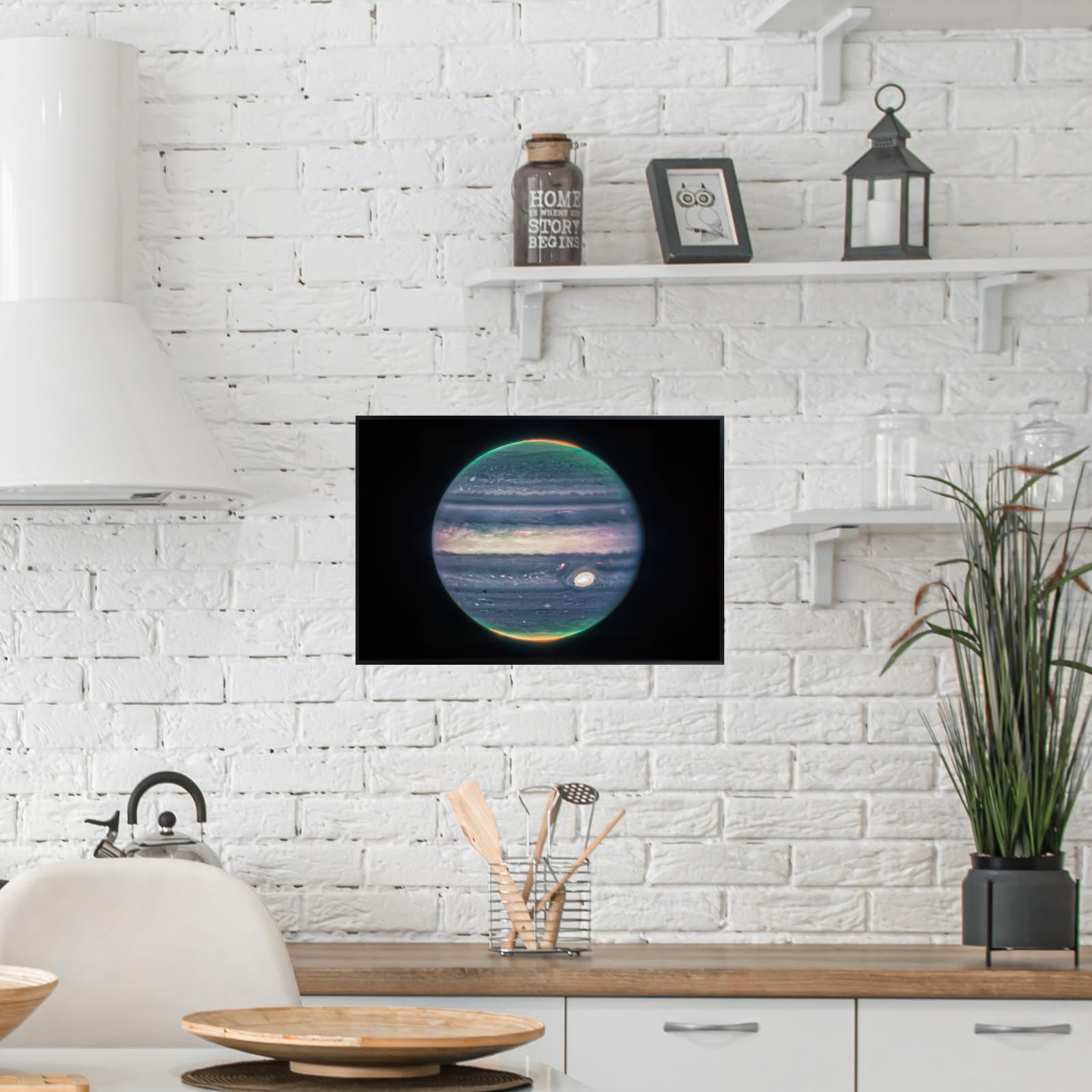 Blessed Posters Jupiter Poster – Night Sky Wall Art Print for Bedroom, Living Room, Office, or Home Decor – Space Astronomy Photography Artwork