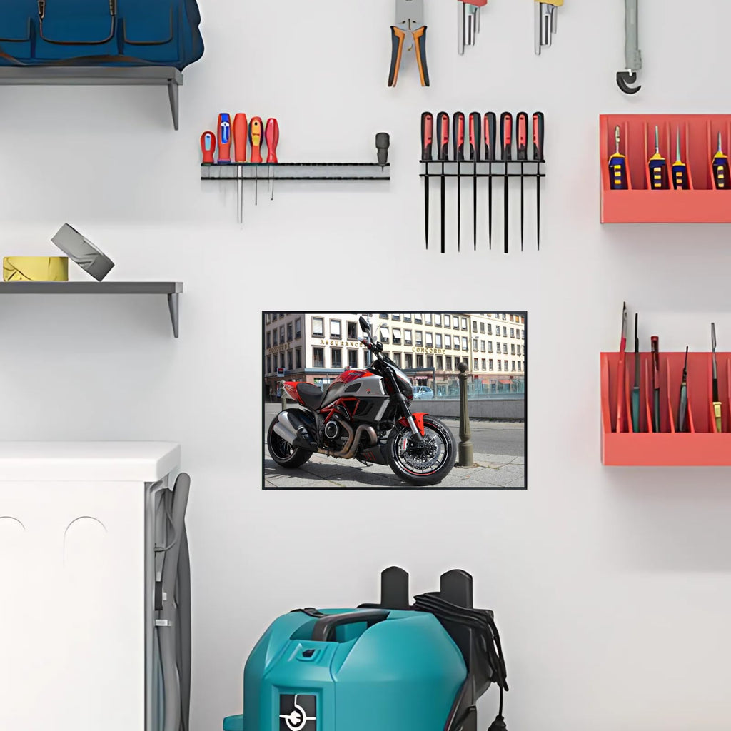 Ducati Diavel Motorcycle Poster - Sport Cruiser Wall Decor For Garage, MAn Cave or Office
