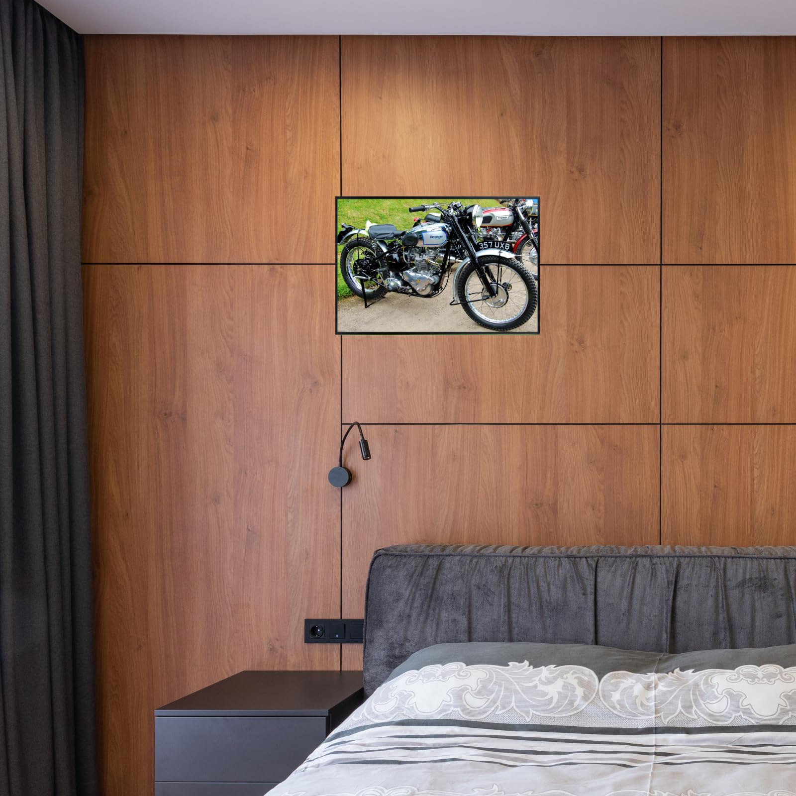 Triumph 6T Thunderbird Poster - Classic Motorcycle Wall Art for Garage, Office, Home