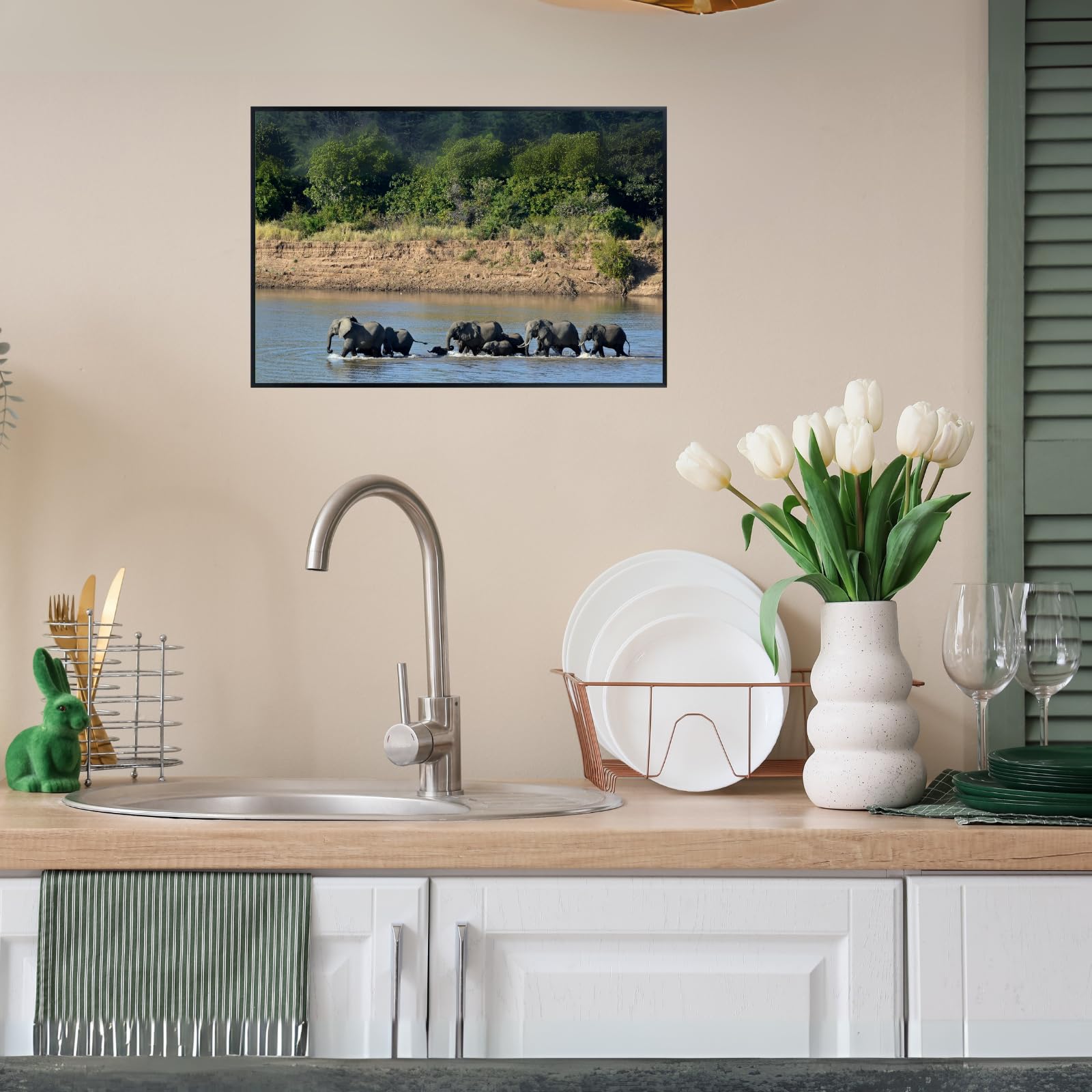 Loxodonta Africana Poster – African Elephant Wildlife Wall Art for Living Room, Bedroom, Office, or Study Décor