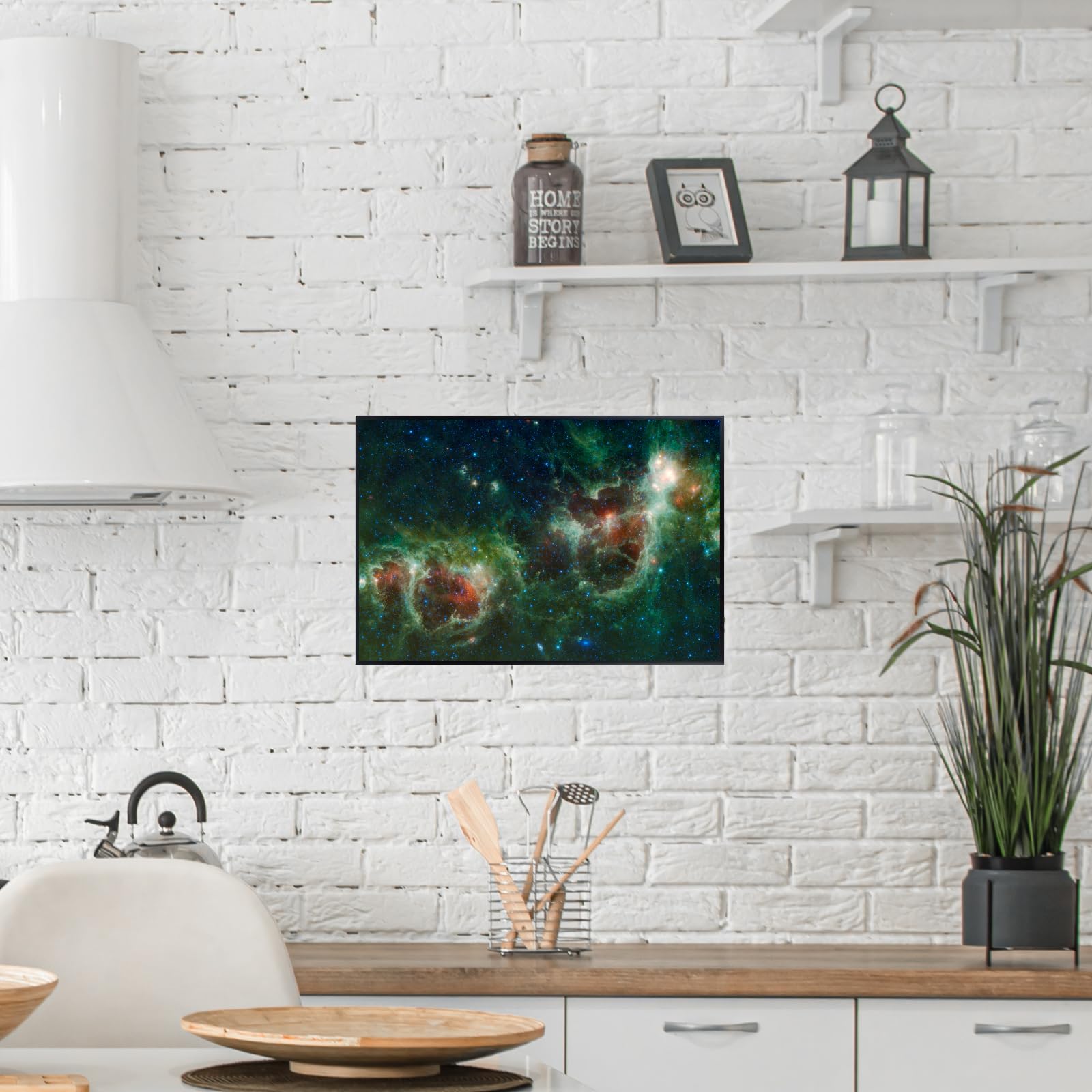 Blessed Posters Heart and Soul Nebula Wall Art Print – Space Galaxy Astronomy Poster – Night Sky Home Decor for Bedroom Living Room Office