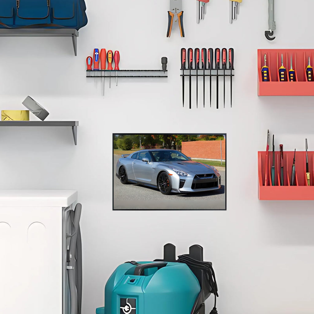 Blessed Posters Nissan GT-R Supercar Poster Luxury Automotive Wall Art for Garage Office Bedroom Living Room Decor