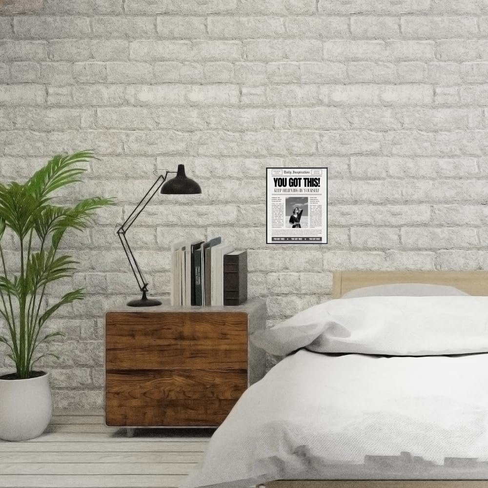 Breaking News You Got This Wall Art Print - Positive Affirmation Poster - Motivational Quote Decor for Bedroom Living Room Office - Inspirational Gifts for Women