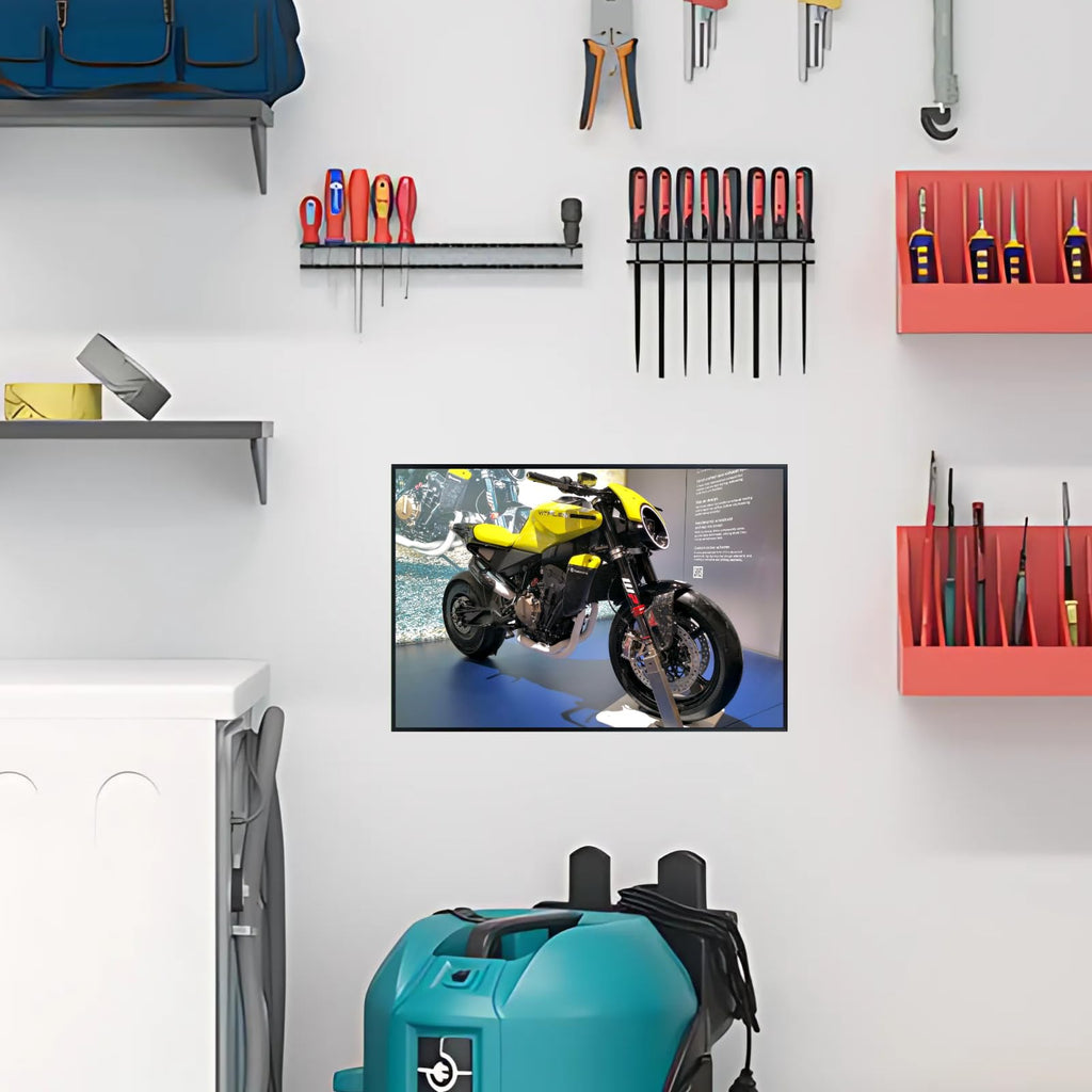 Husqvarna Vitpilen Motorcycle Poster - Cafe Racer Sportbike Wall Decor for Garage, Living Room or Office