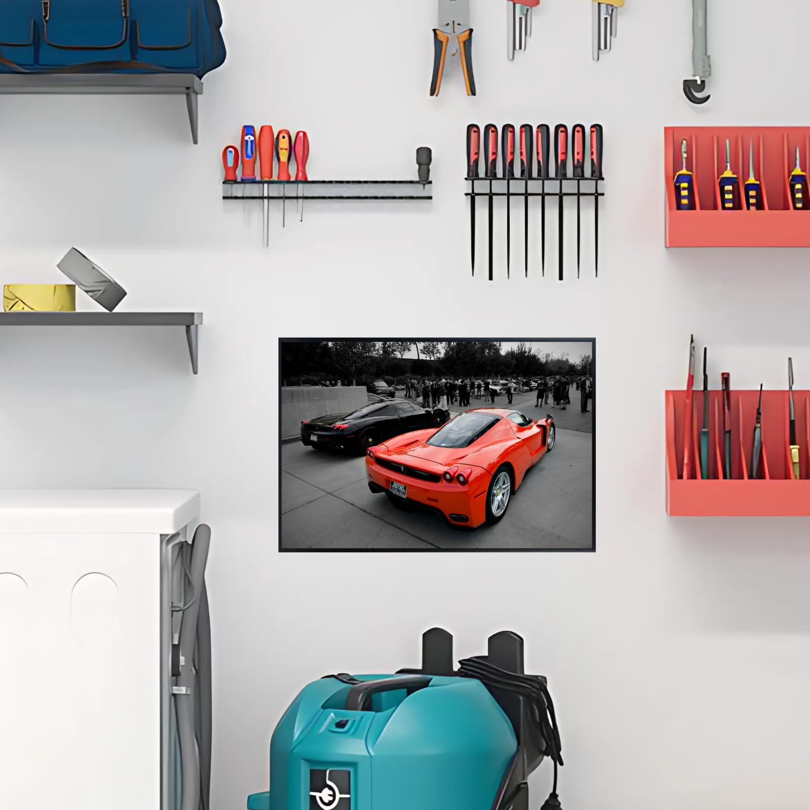 Blessed Posters Ferrari Enzo Wall Art – Exotic Italian Supercar Poster – Luxury Sports Car Print for Garage Office Bedroom Living Room Décor