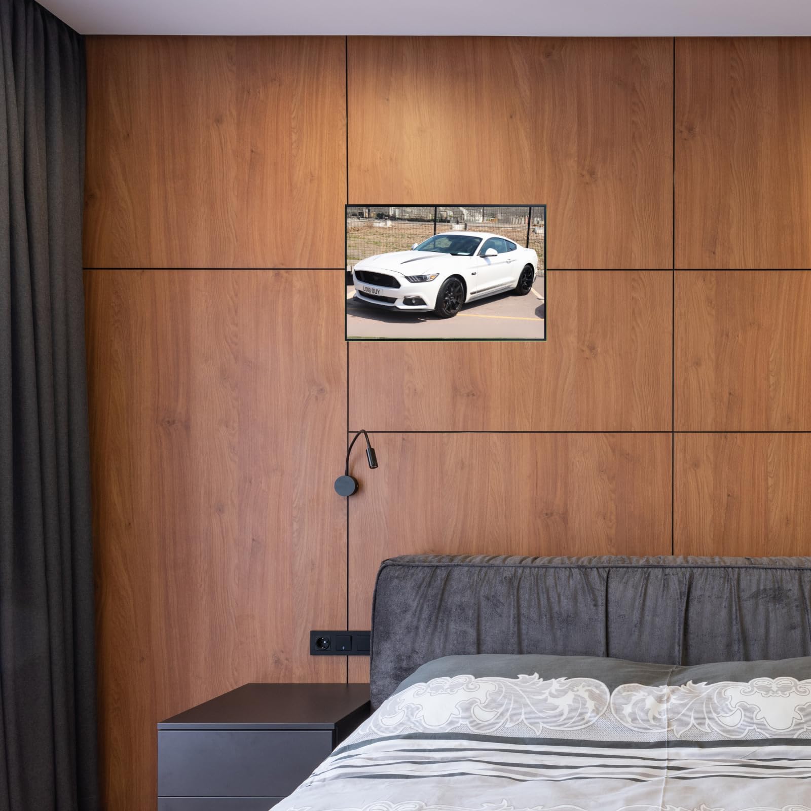 Blessed Posters Ford Mustang Wall Poster – Vintage Muscle Car Artwork for Home Garage Office Bedroom – Timeless Automotive Décor