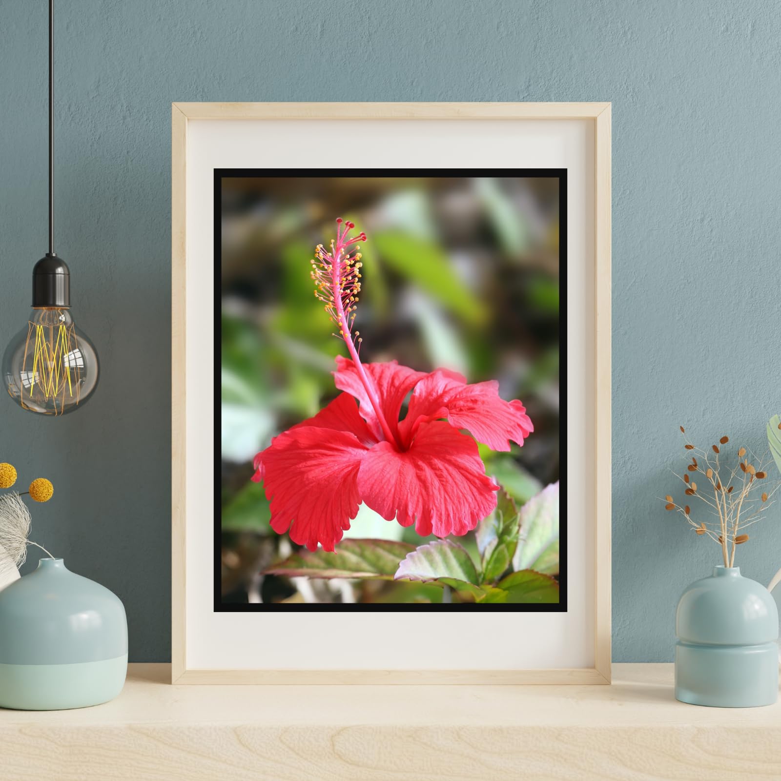Hibiscus Rosa Poster – Botanical Wall Art for Home Decor, Floral Print Artwork for Living Room, Bedroom, Office, Modern Nature-Inspired Home Wall Art