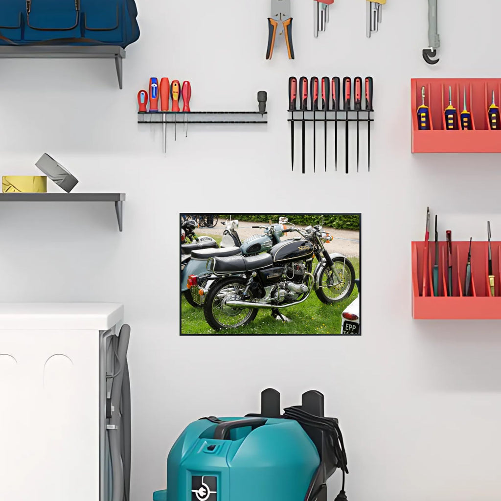 Norton Commando Motorcycle Poster - Classic Bike Wall Art Print for Garage, Office, or Man Cave