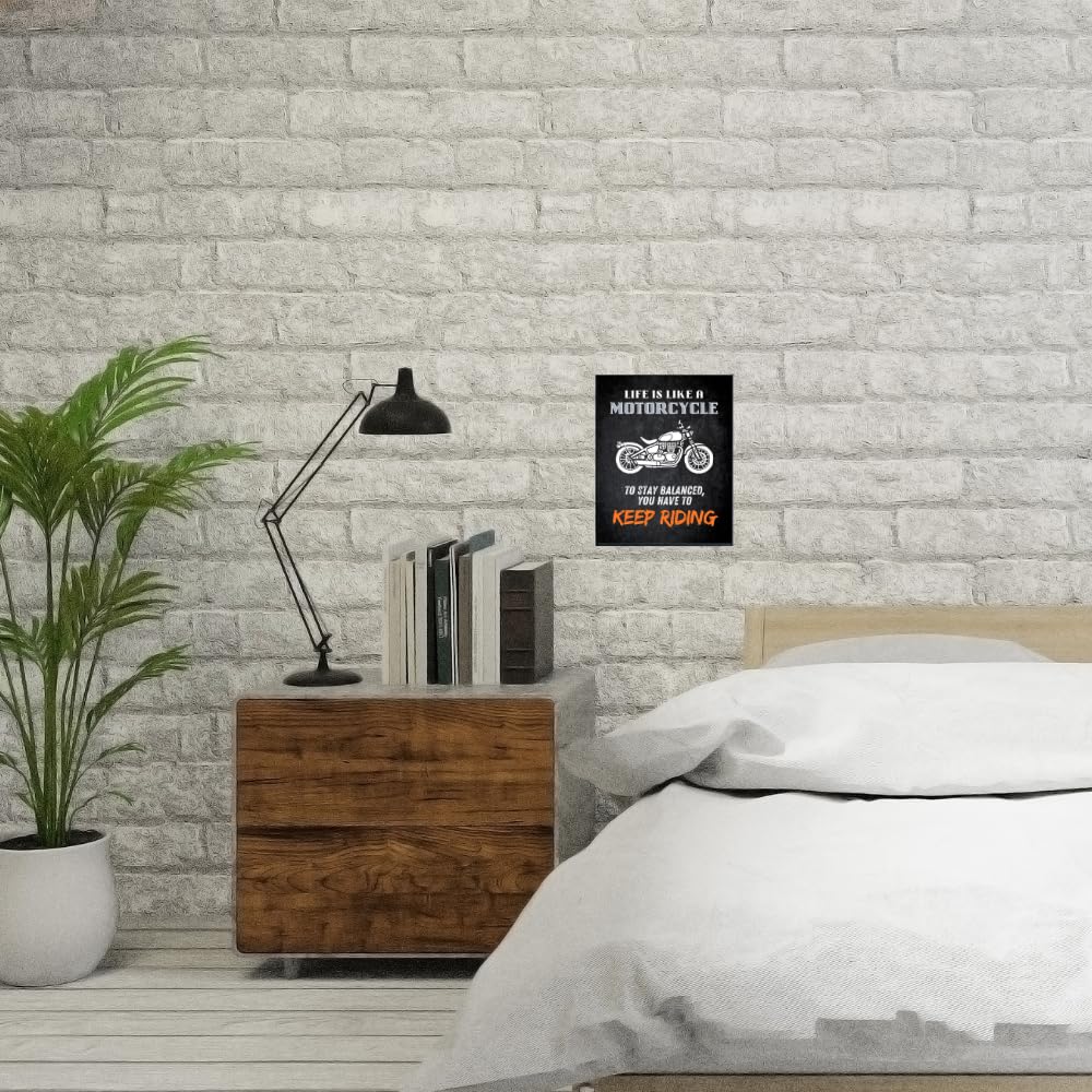 Blessed Posters Keep Riding Motorcycle Decor Inspirational Wall Decor Motivational Wall Art Garage Wall Decoration Gift for Men Motorcycle Lovers