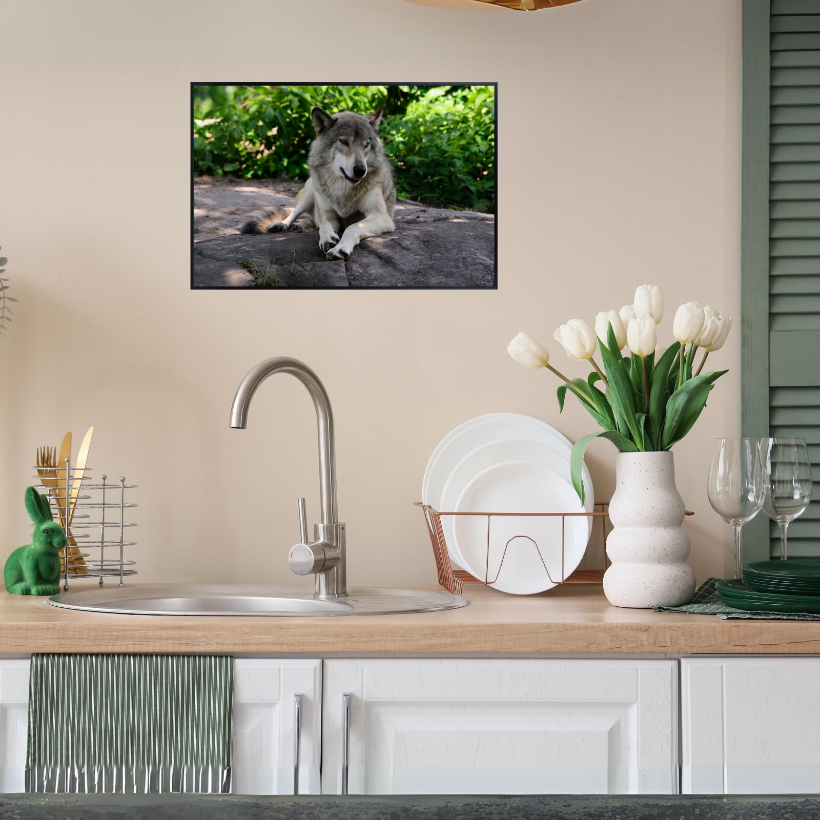 Wolf Canis Lupus Wall Art – Nature Wildlife Poster Print for Home, Living Room, Bedroom, or Office Décor