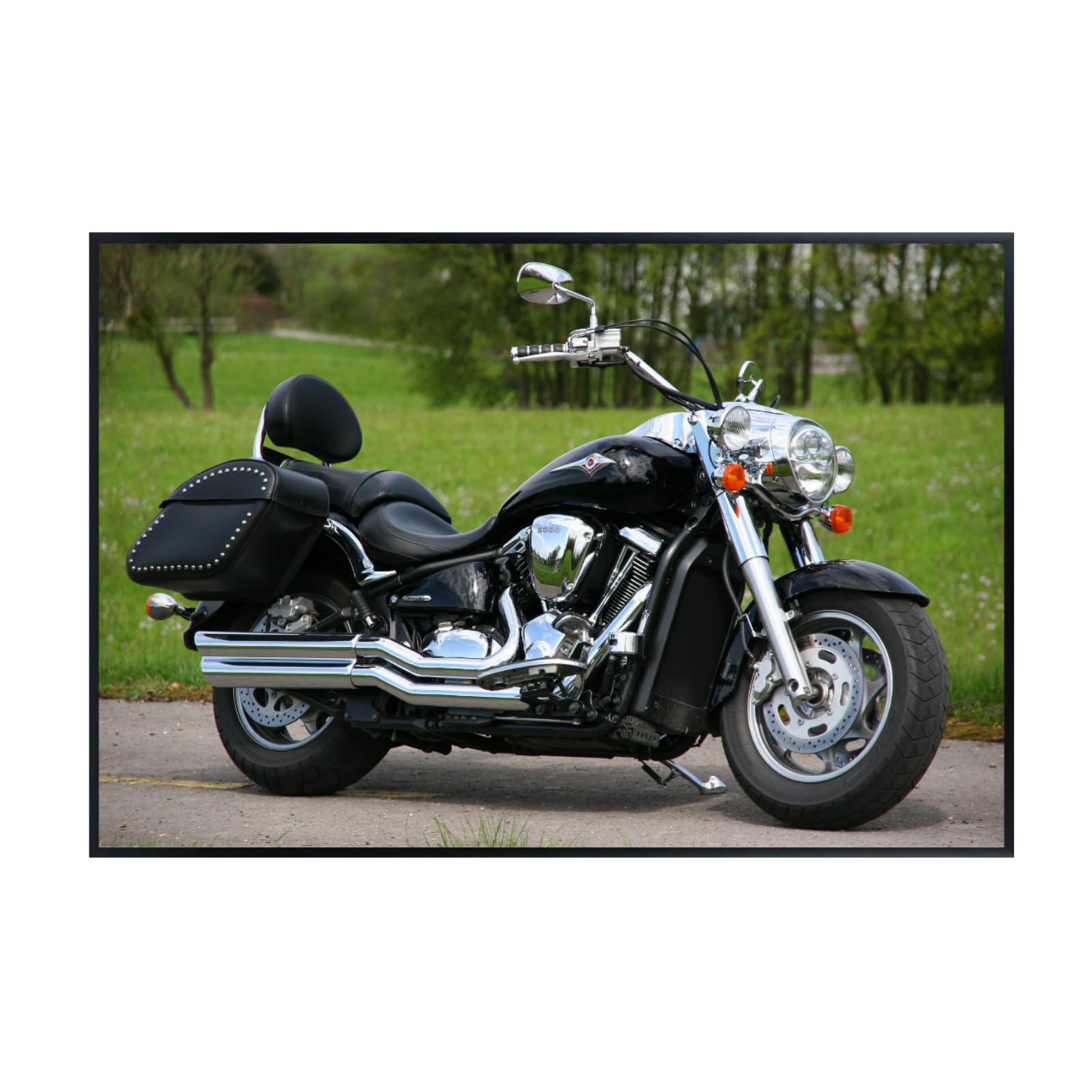 Kawasaki Vulcan S Motorcycle Poster - Cruiser Wall Art Print for Garage, Living Room or Garage