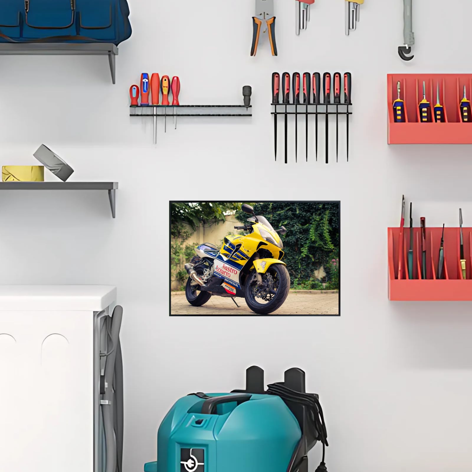 CBR 600 Motorcycle Wall Art Poster – Motorbike Decor for Garage, Office, or Living Room