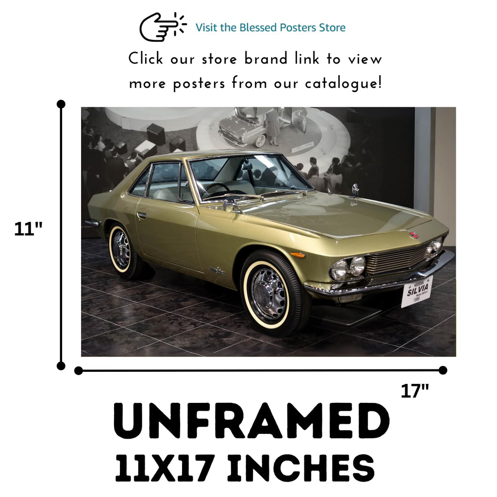 Blessed Posters Nissan Silvia S13 S14 Wall Poster – Legendary Drift Machine Art for Garage Bedroom Office or Living Room – Retro Japanese Tuner Decor