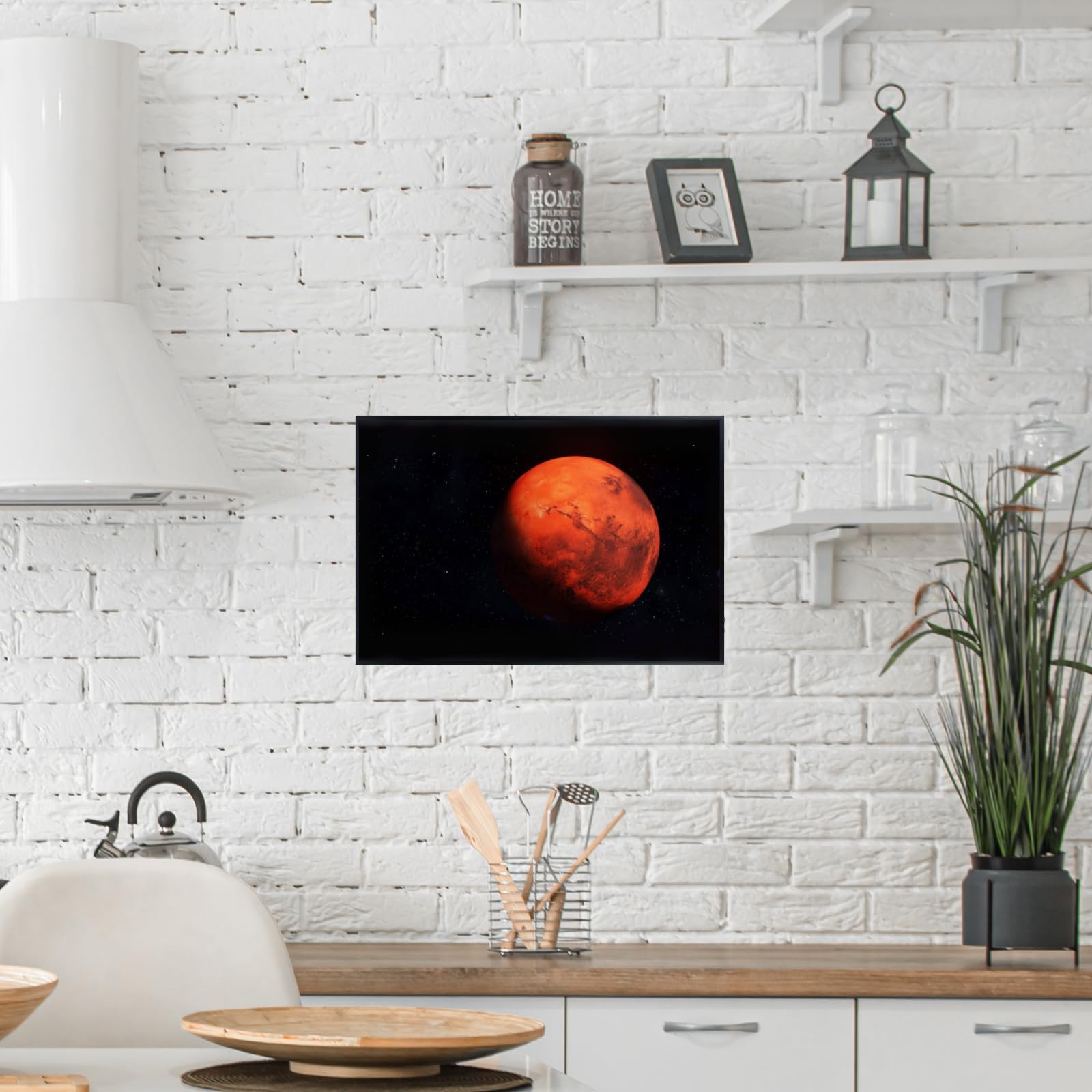Blessed Posters Planet Mars Poster – Galaxy Wall Art Print for Home Office Bedroom Decor – Space Astronomy Artwork