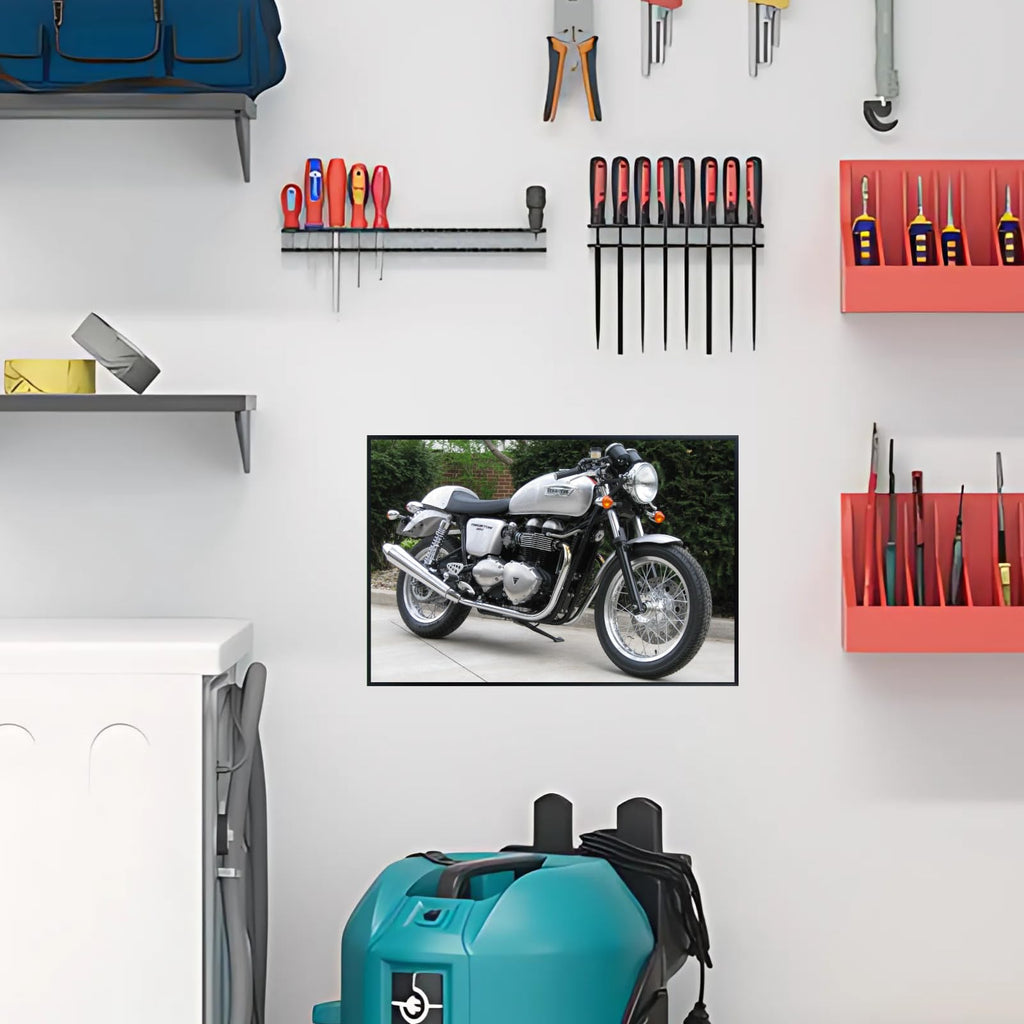 Triumph Thruxton 900 Motorcycle Poster Cafe Racer Print Motorbike Wall Art Decor for Garage, Office, or Man cave