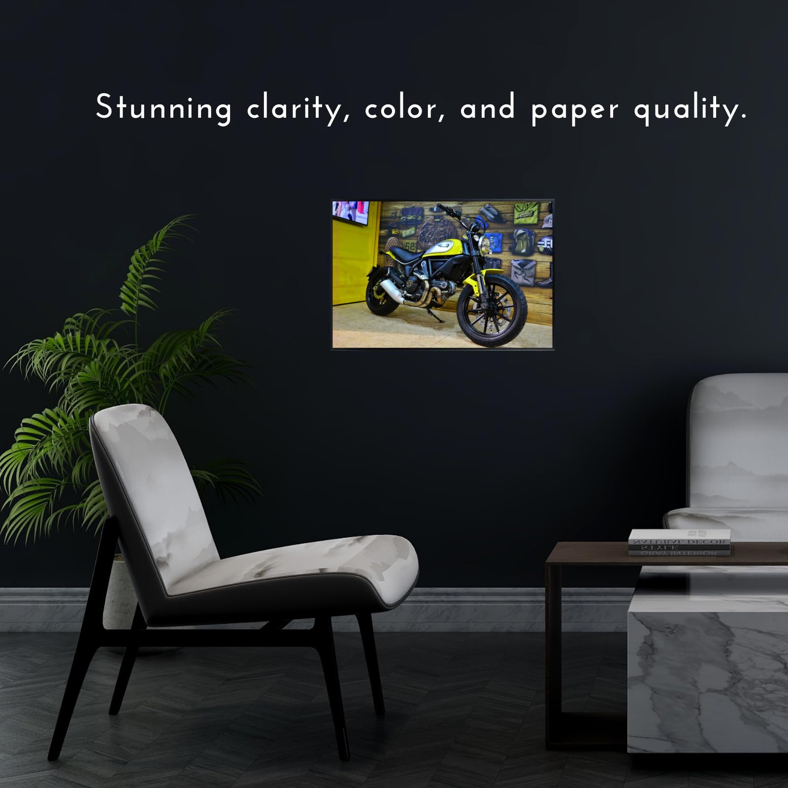 Ducati Scrambler Motorcycle Poster -  Classic Bike Decor for Garage, Office, or Man Cave