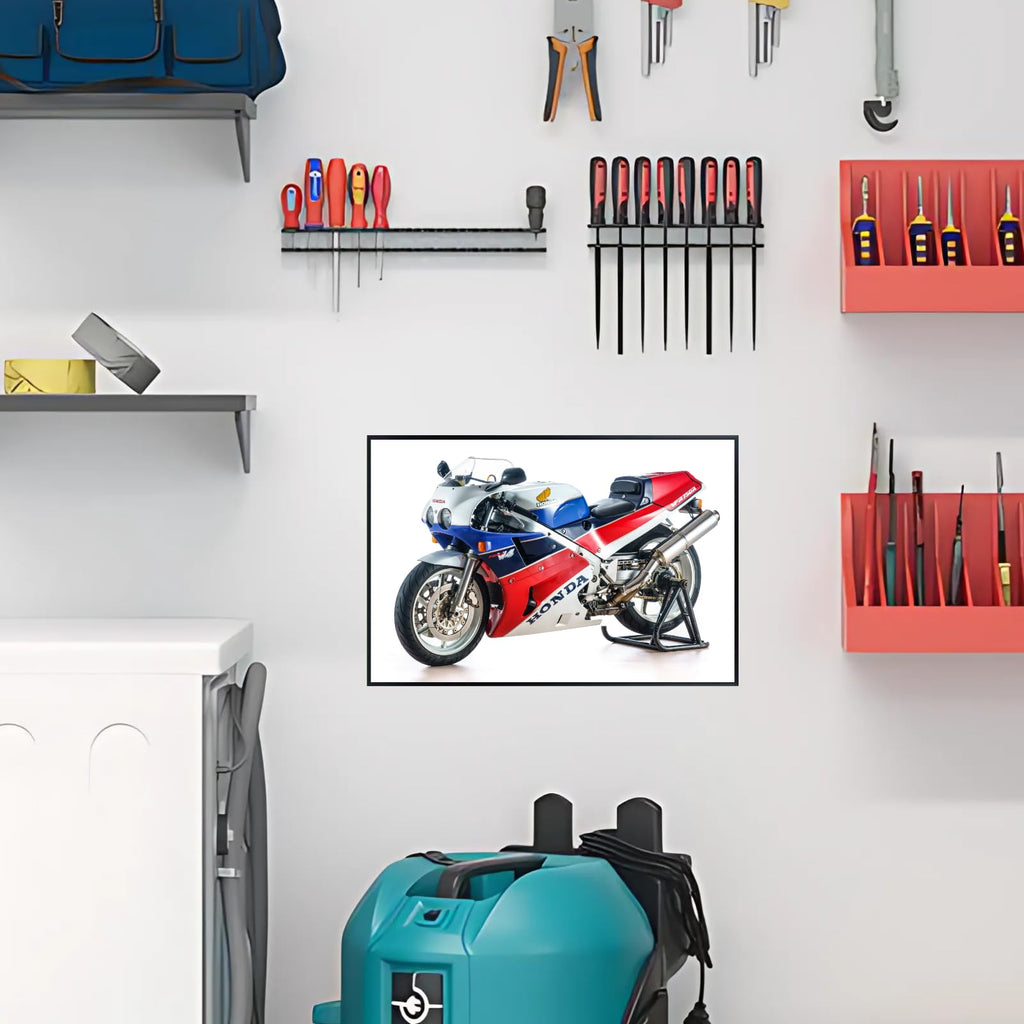 VFR750R RC30 Poster - Sport Motorcycle Wall Art for Living Room, Garage or Man Cave