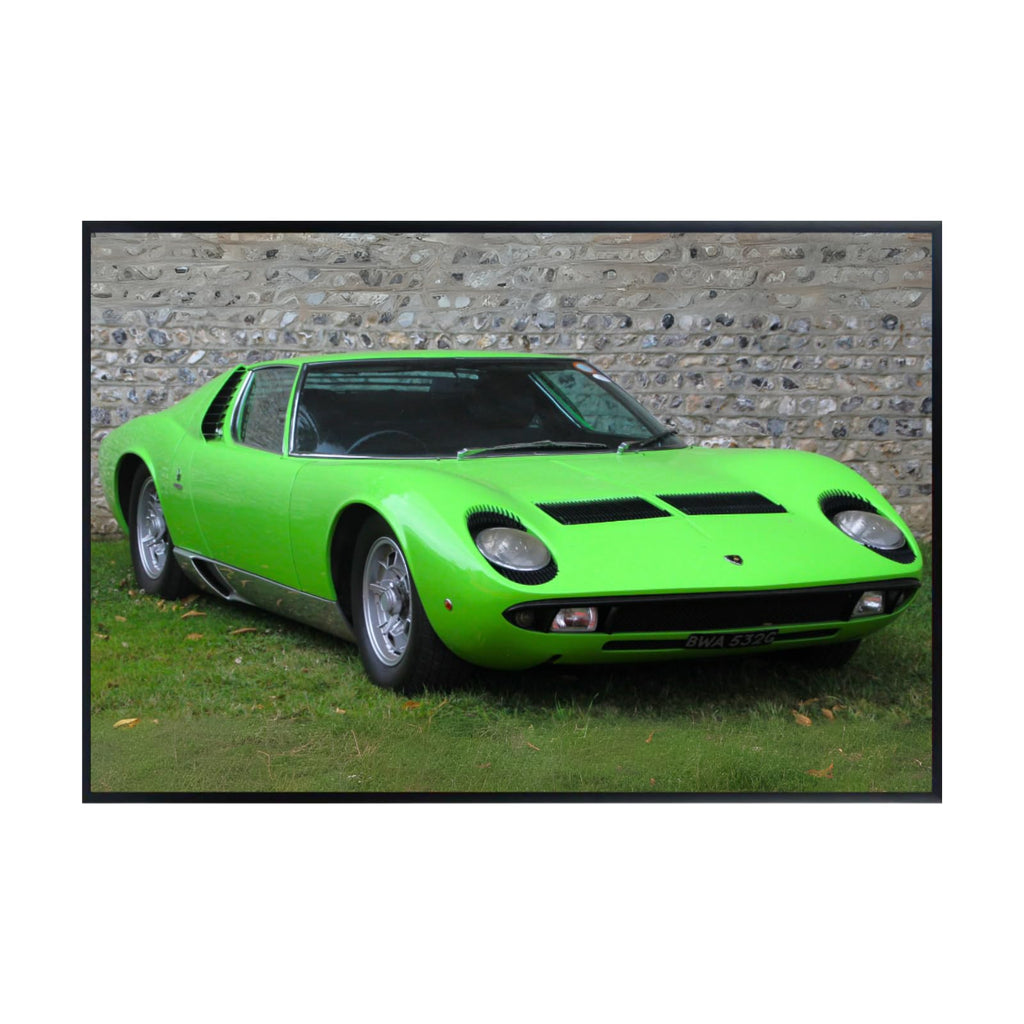 Blessed Posters Lamborghini Miura Poster Classic Italian Hypercar Wall Art Print Garage Office Bedroom Living Room Décor