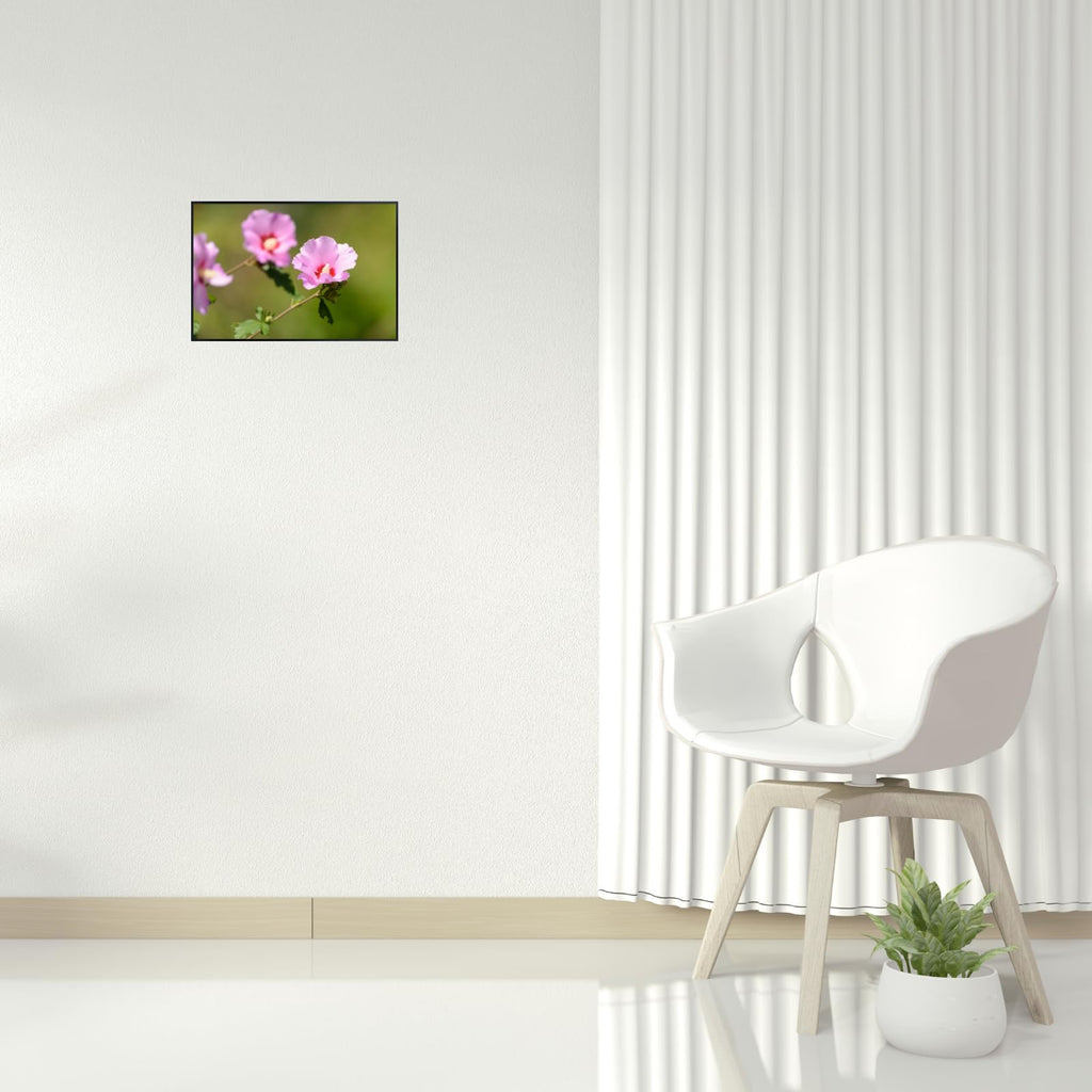 Pink Tropical Hibiscus Wall Art Poster – Vibrant Floral Home Decor, Botanical Print for Living Room, Bedroom, Office, or Nursery