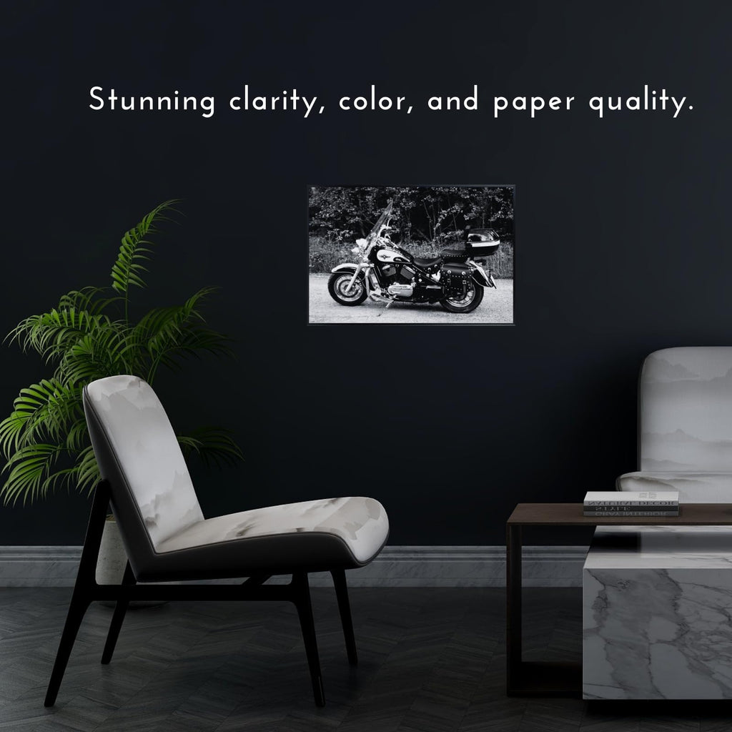Kawasaki Vulcan S Motorcycle Poster - Cruiser Wall Decor for Garage, Living Room or Man Cave